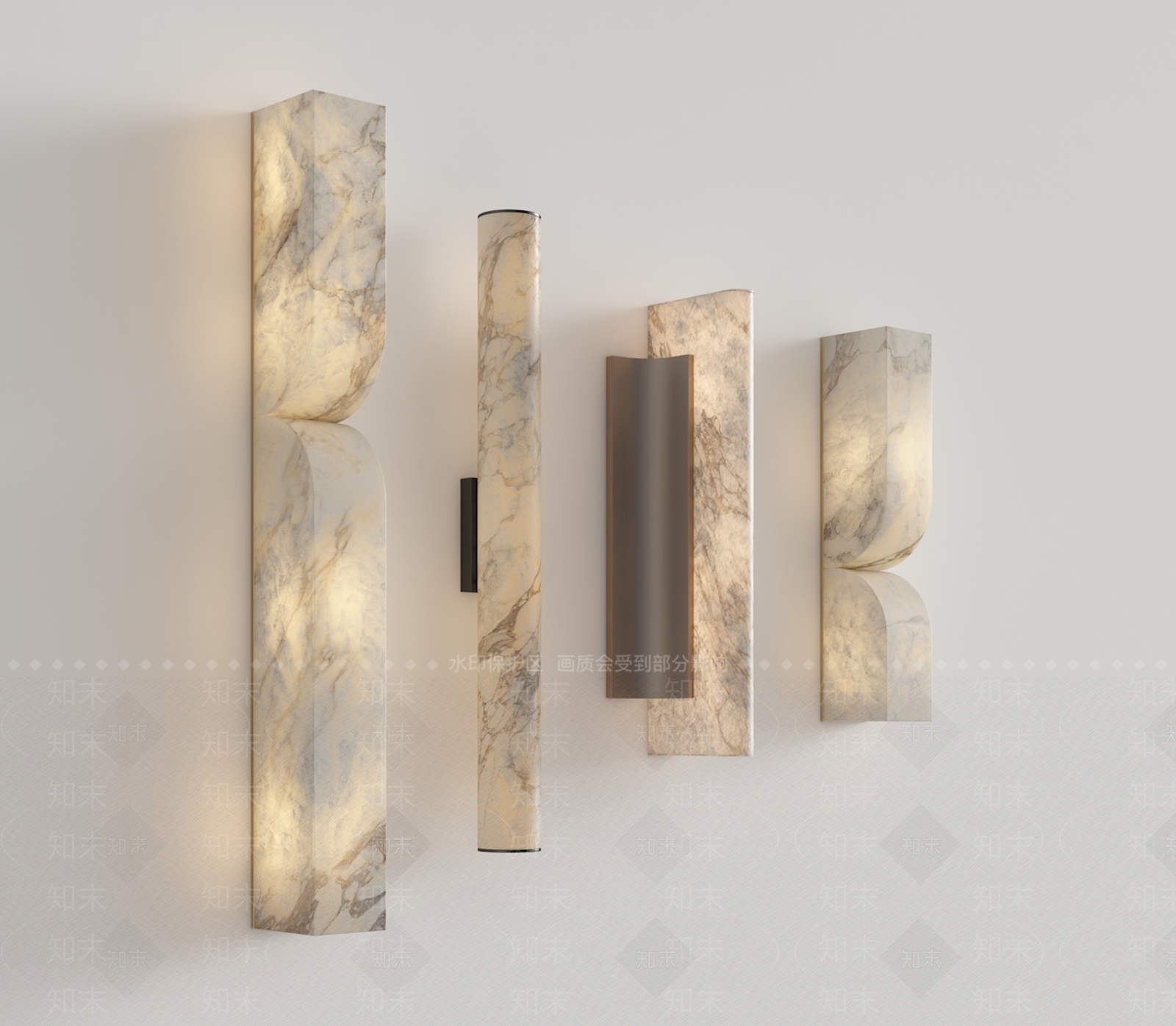 现代壁灯3D模型下载【ID:1190985357】