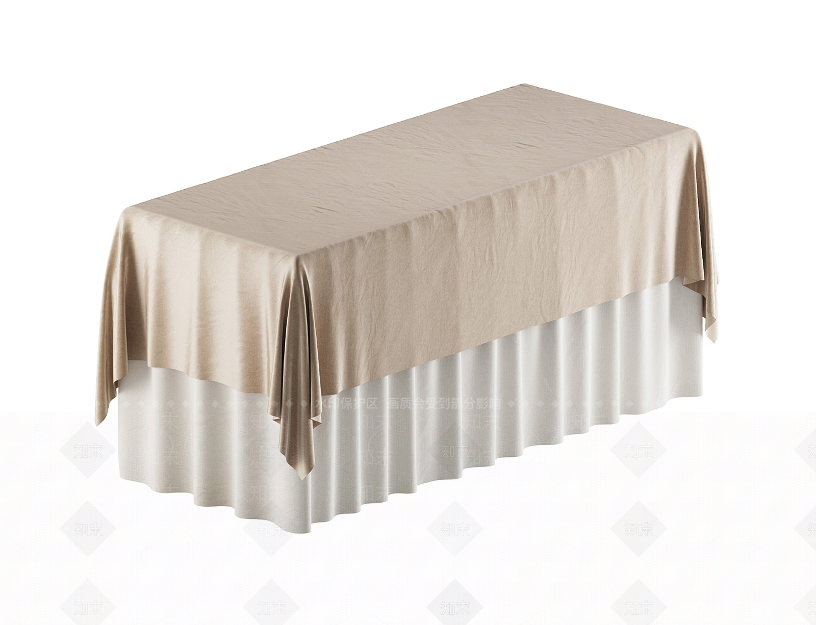 现代奶油轻奢会议桌3D模型下载【ID:1190987483】