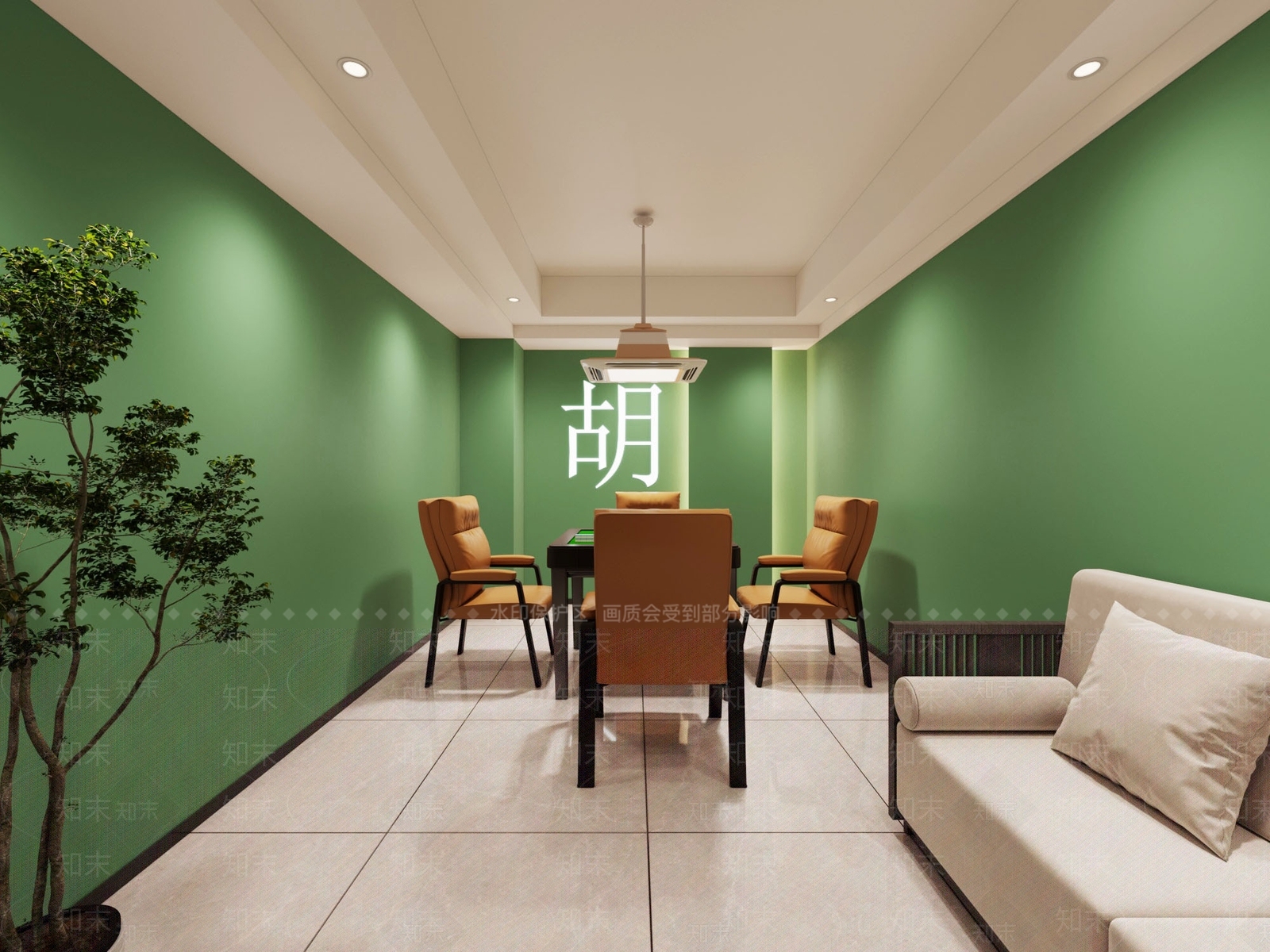 现代棋牌室3D模型下载【ID:1190991381】