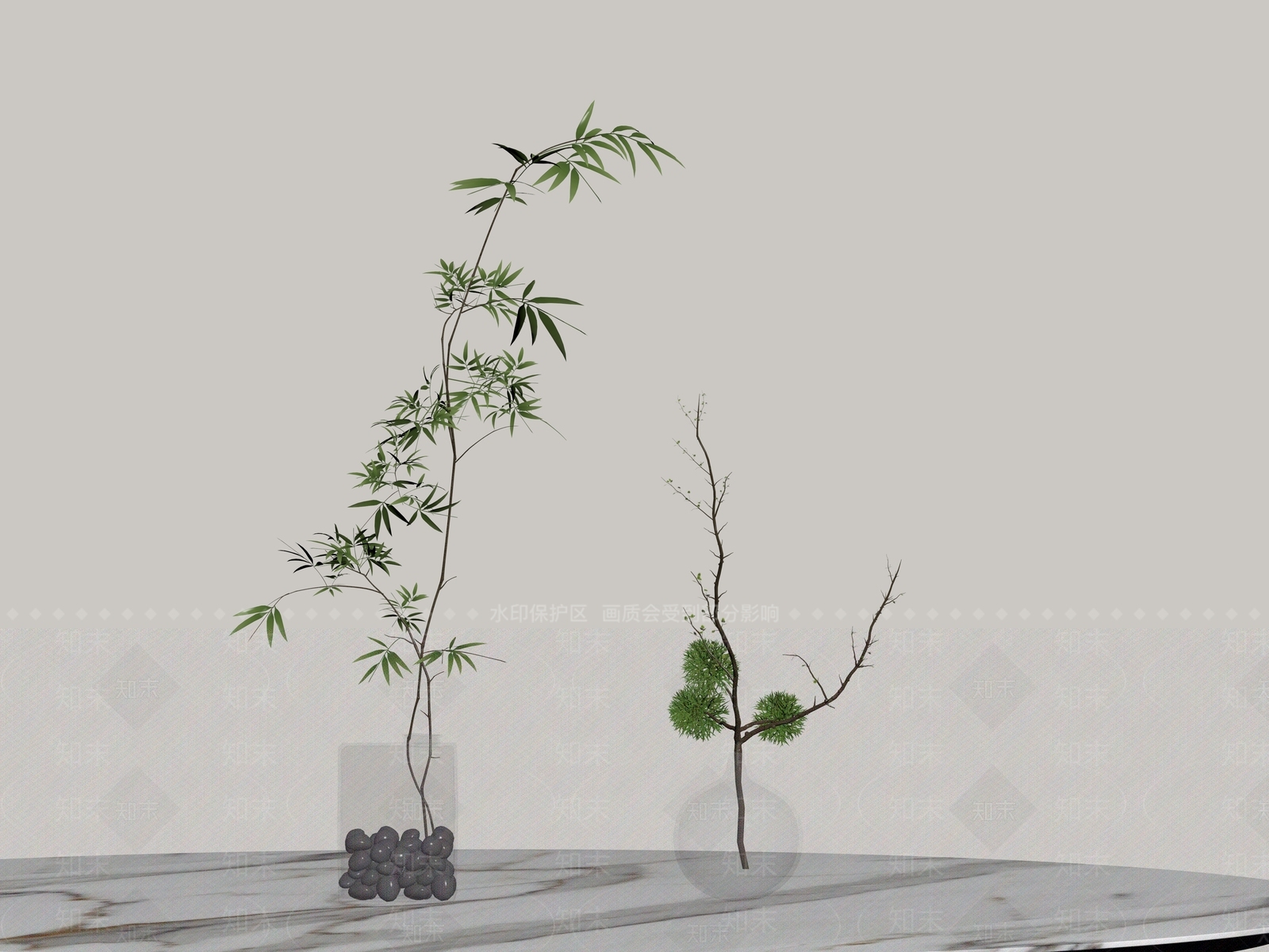 现代花艺SU模型下载【ID:1190995901】