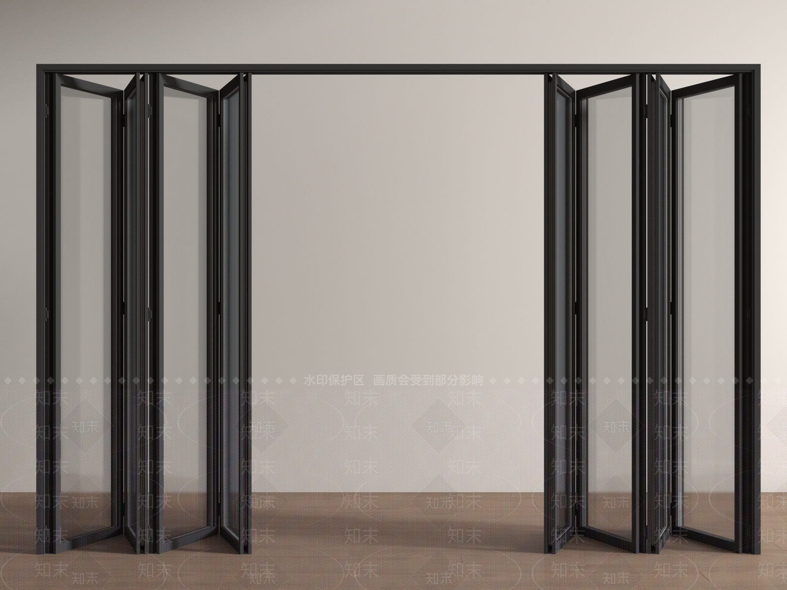 现代折叠门3D模型下载【ID:1190999046】