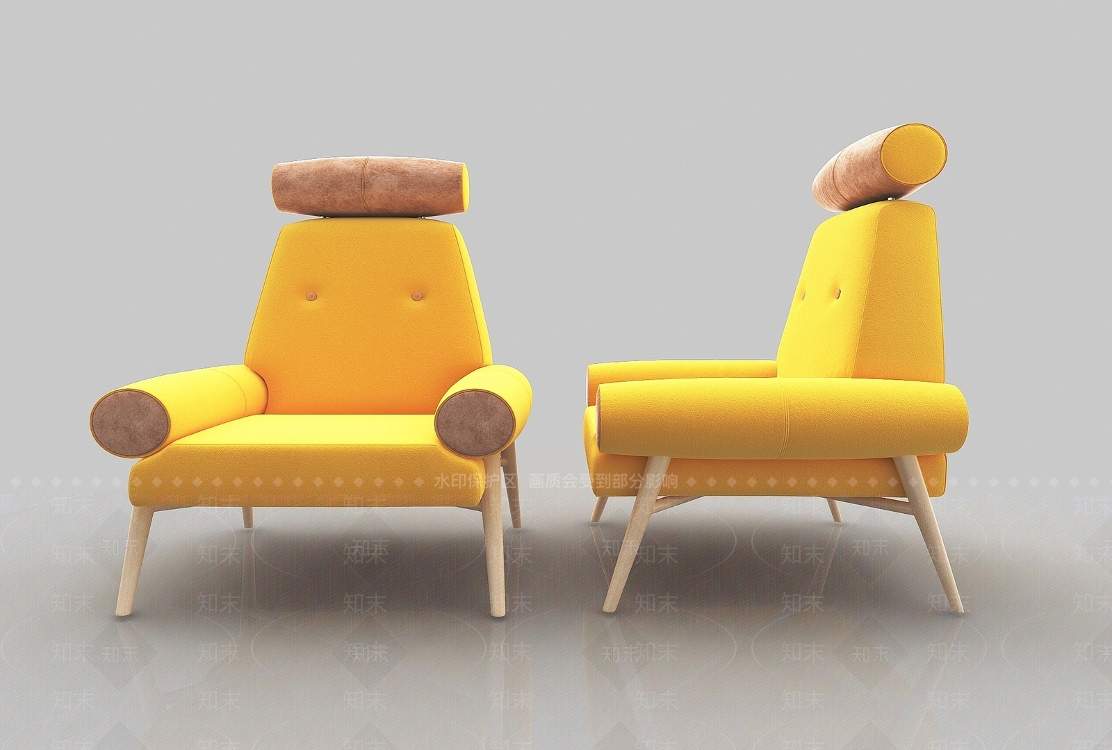 现代双人沙发3D模型下载【ID:1191006266】