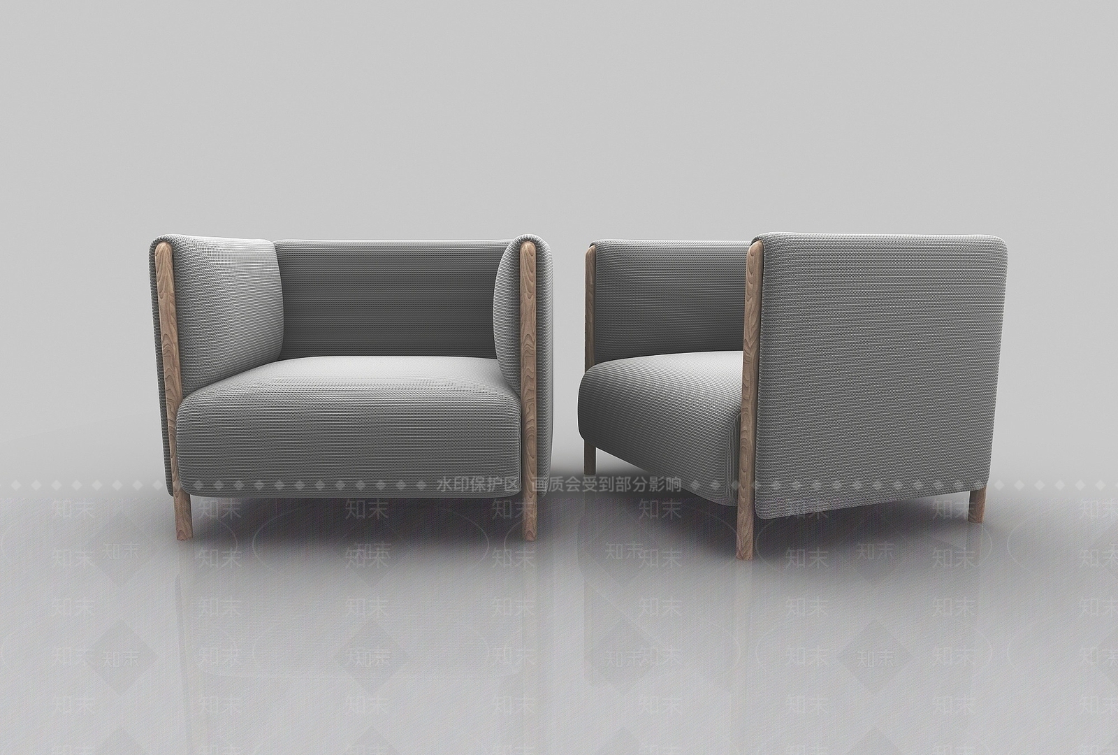 现代双人沙发3D模型下载【ID:1191006341】