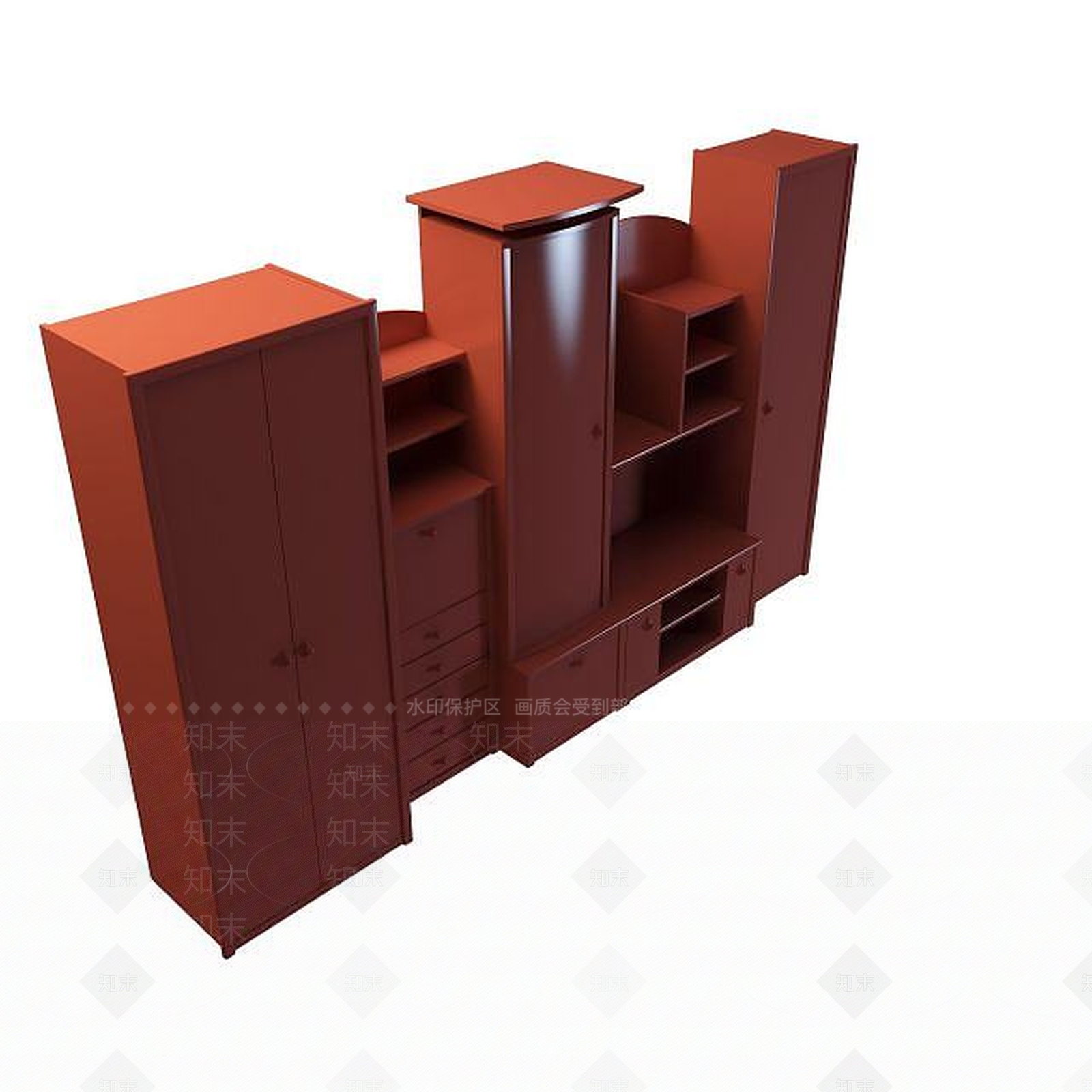 现代衣柜3D模型下载【ID:1199579466】