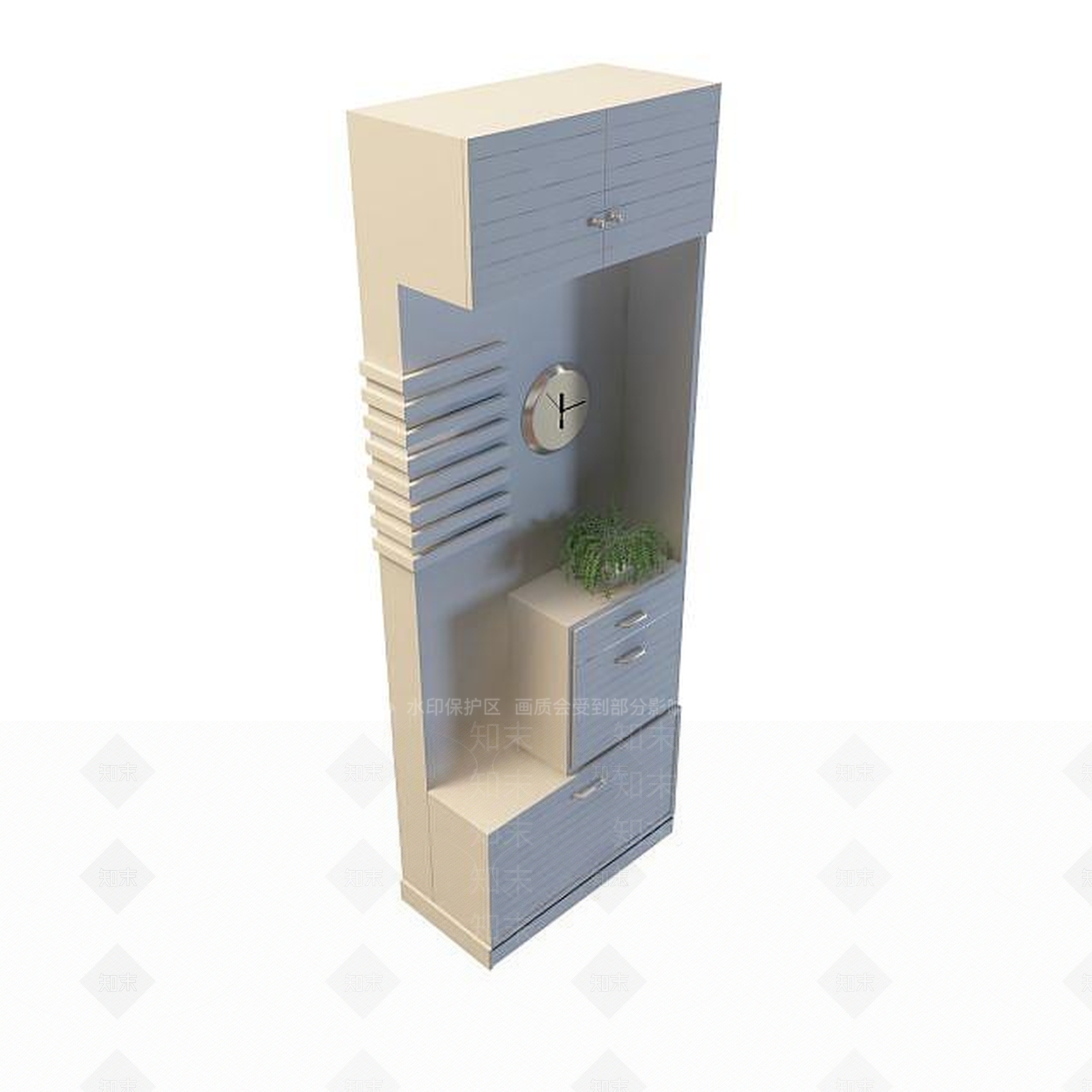 现代衣柜3D模型下载【ID:1199579384】
