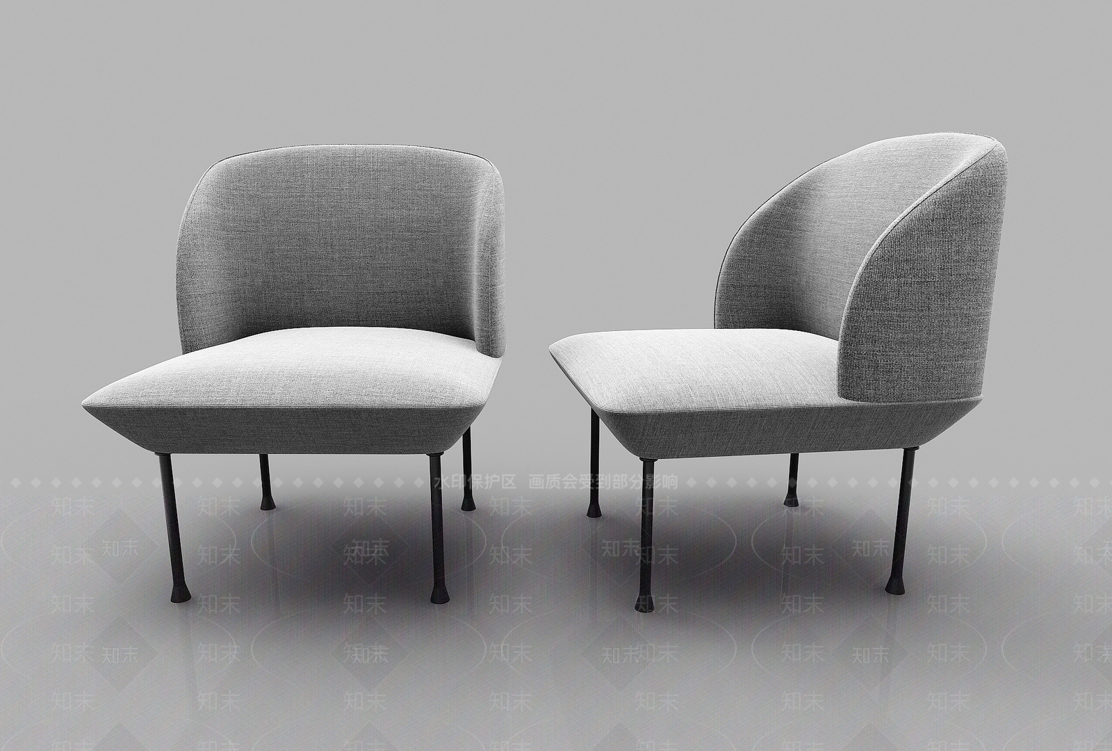 现代双人沙发3D模型下载【ID:1191010201】