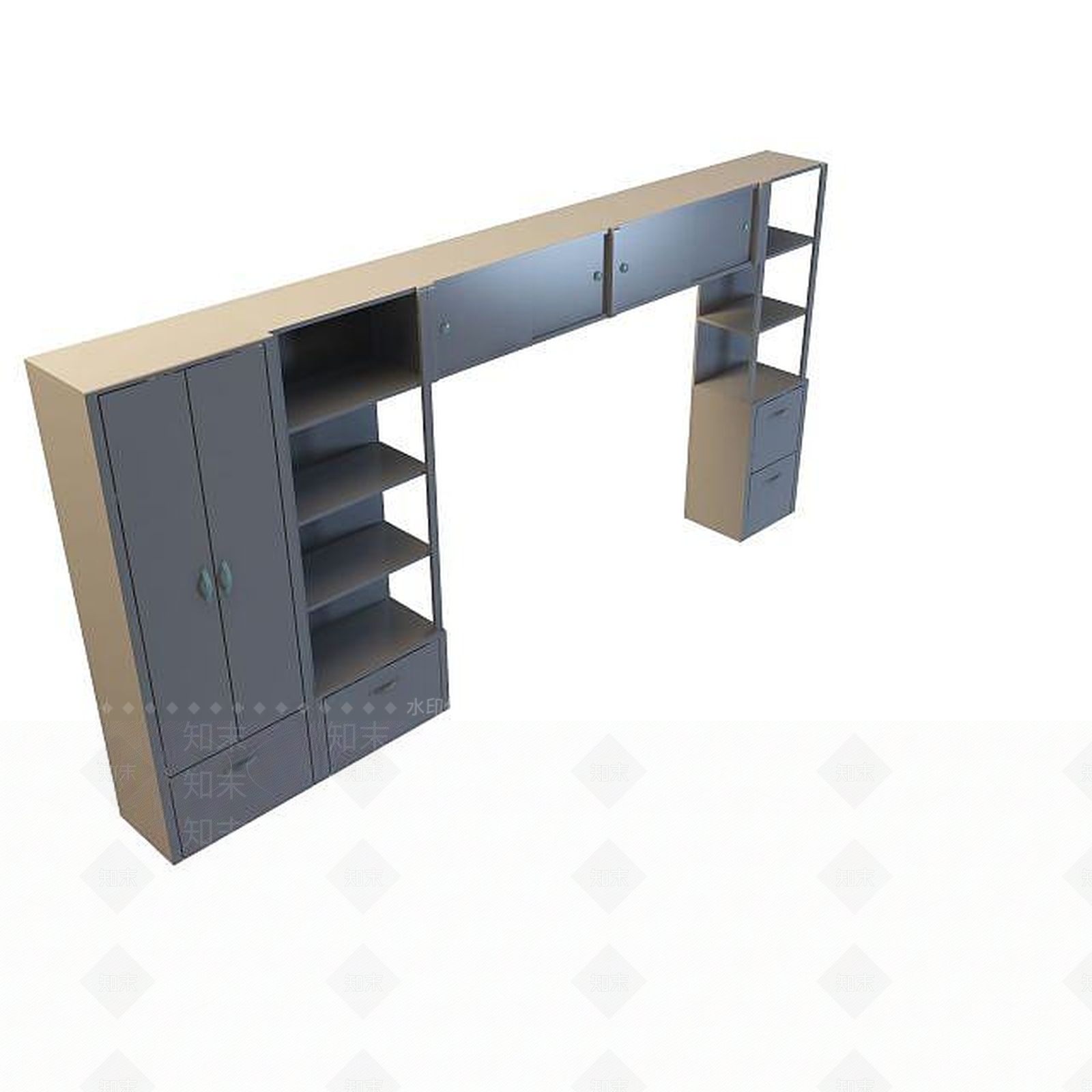 现代衣柜3D模型下载【ID:1199575676】