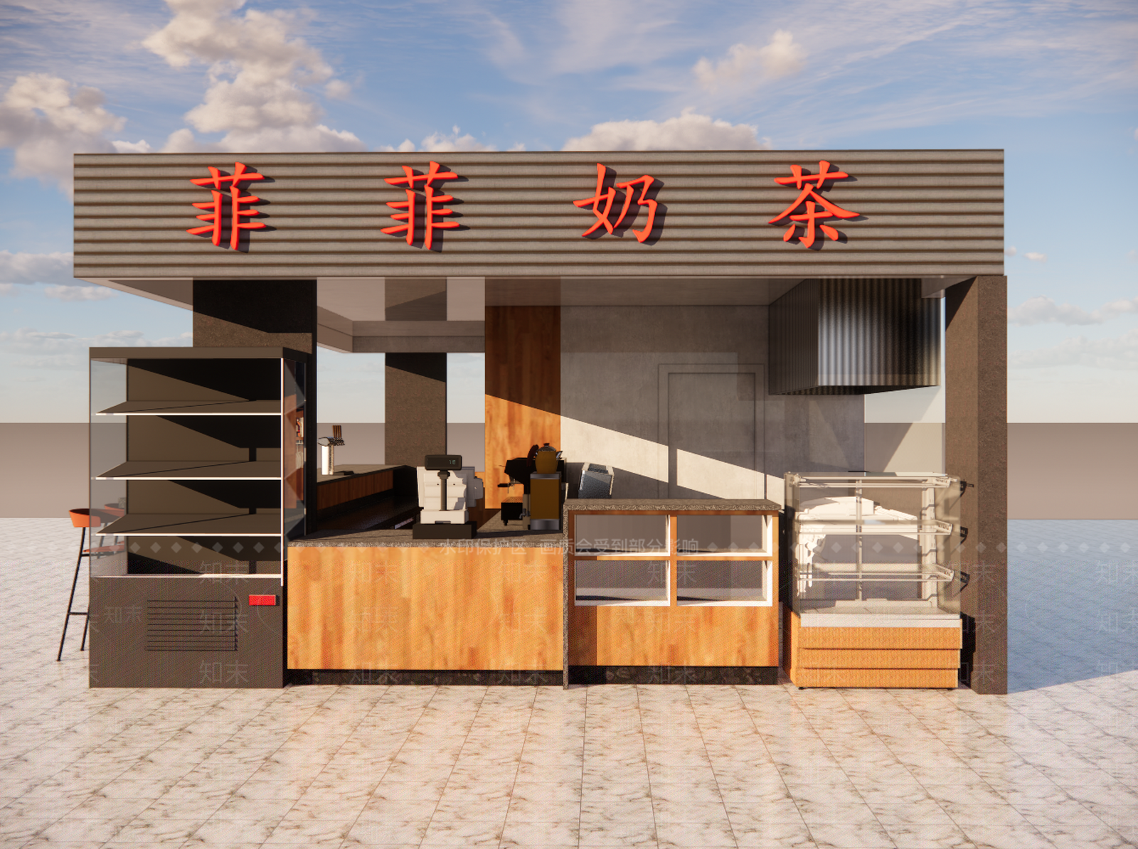 现代美式其他店铺SU模型下载【ID:1191012209】