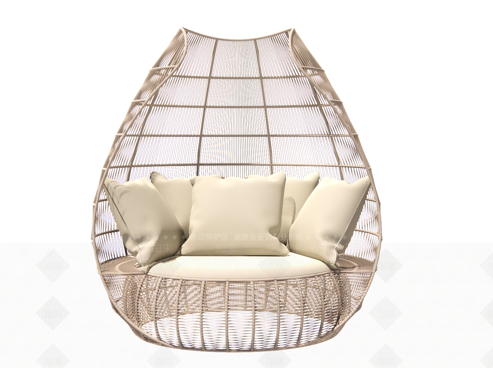 现代轻奢吊椅SU模型下载【ID:1191012543】