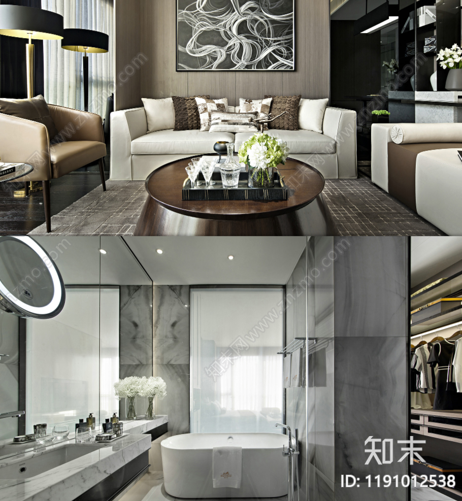 酒店公寓cad施工图下载【ID:1191012538】