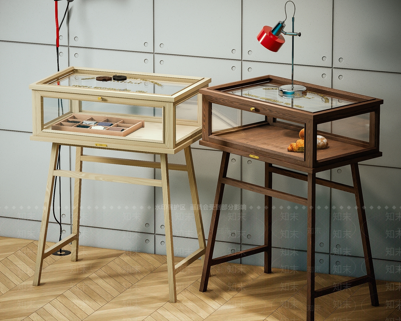 美式中古首饰柜3D模型下载【ID:1191013351】