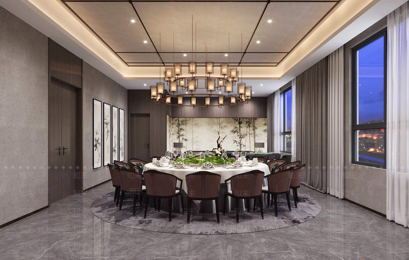 新中式包厢3D模型下载【ID:1191013949】