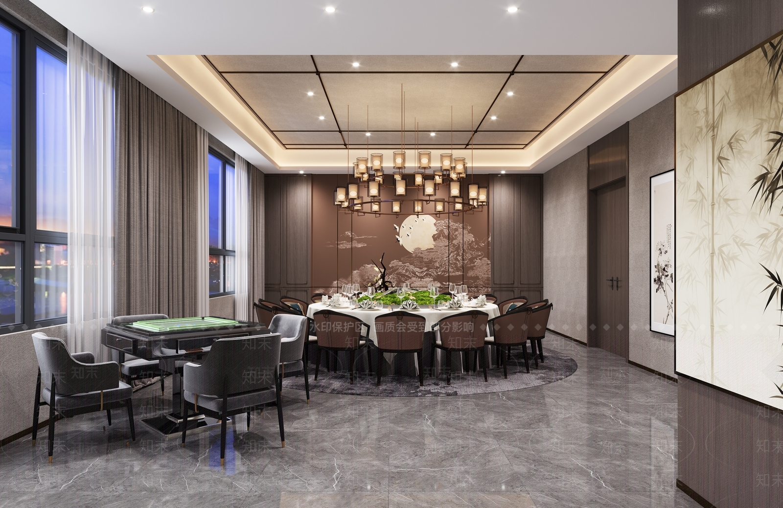 新中式包厢3D模型下载【ID:1191013949】