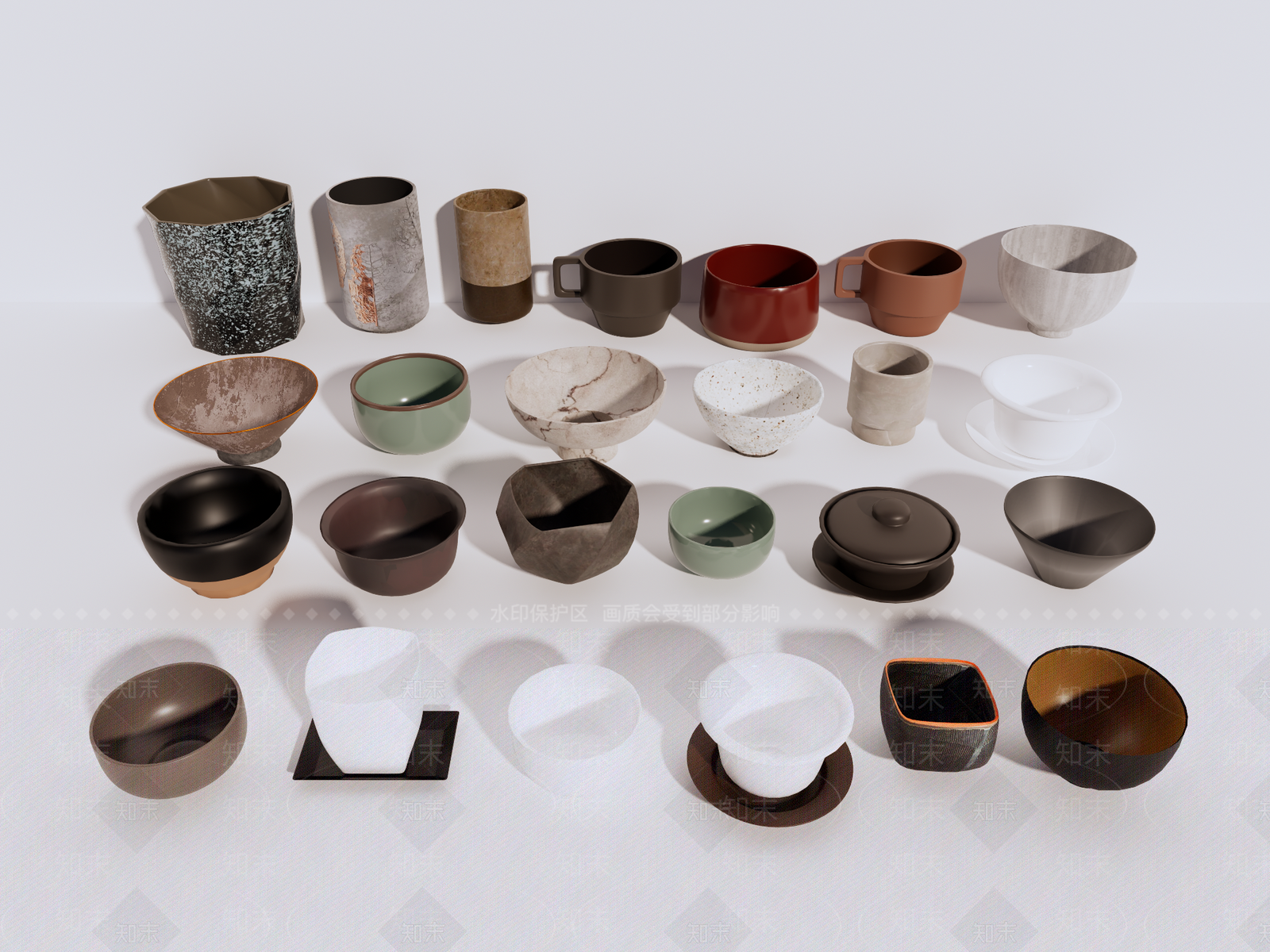 茶具SU模型下载【ID:1191015647】