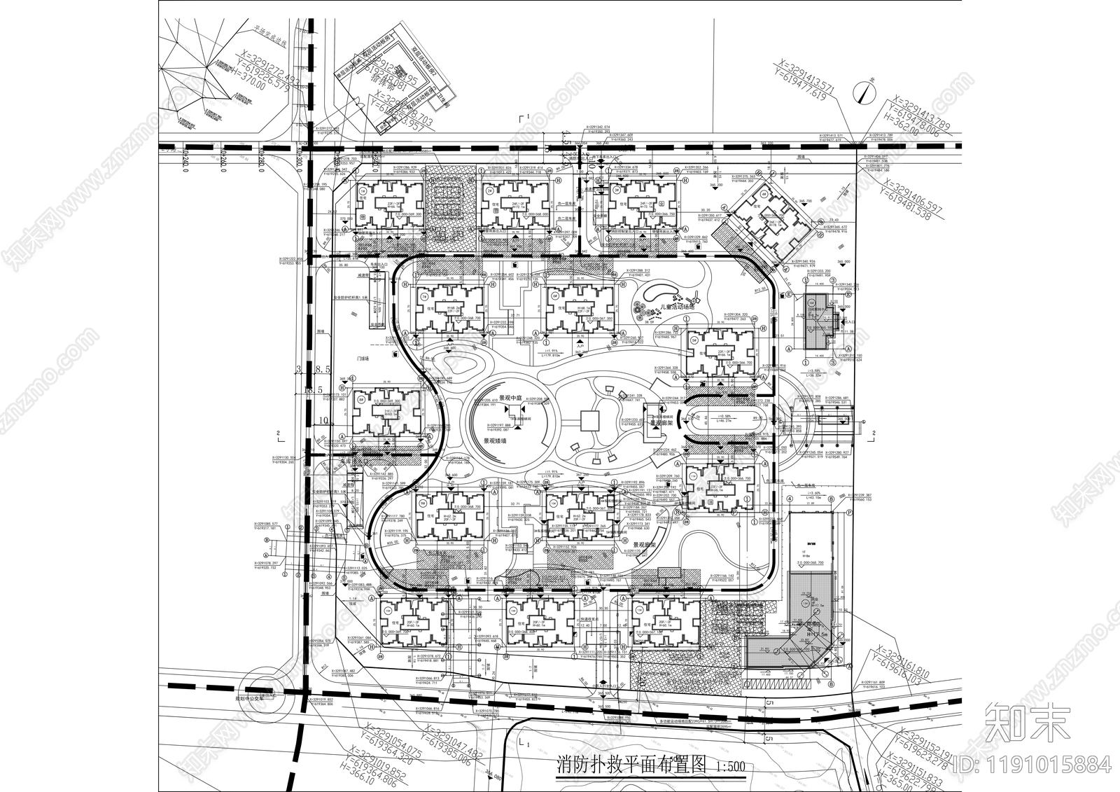 现代住宅楼建筑cad施工图下载【ID:1191015884】