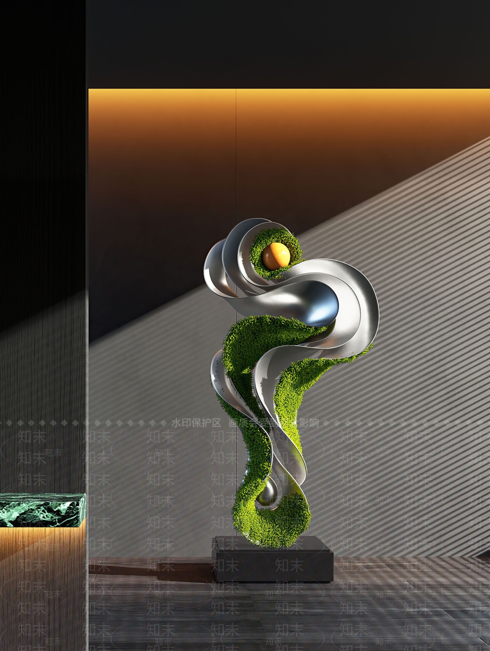 现代艺术装置3D模型下载【ID:1191016043】