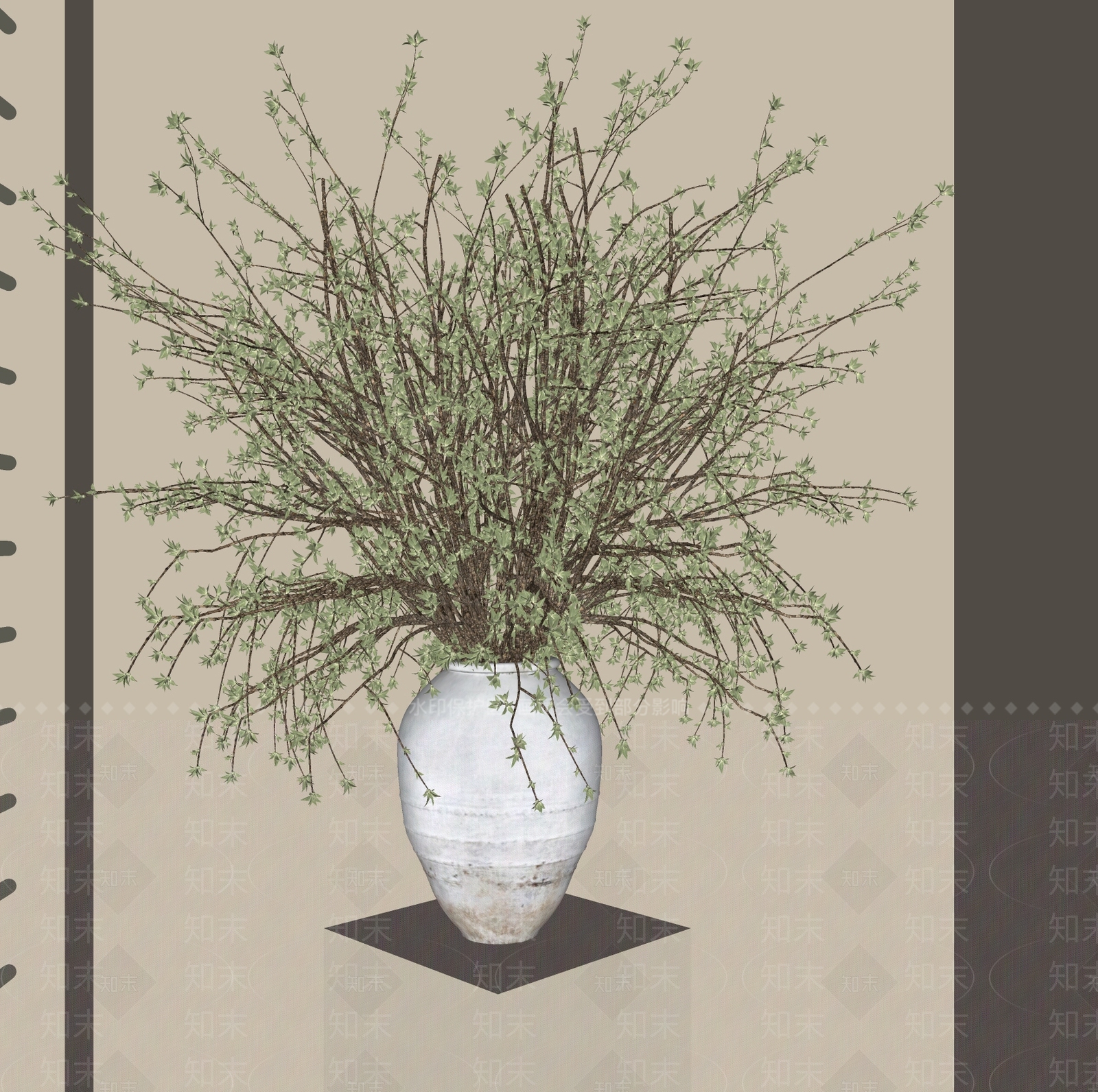 侘寂花瓶SU模型下载【ID:1191016654】