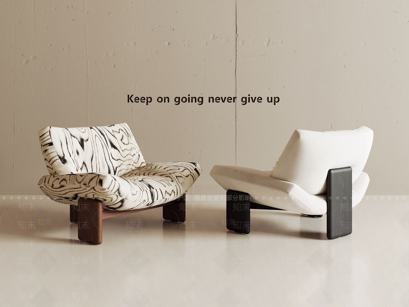 现代中古单人沙发3D模型下载【ID:1191017465】