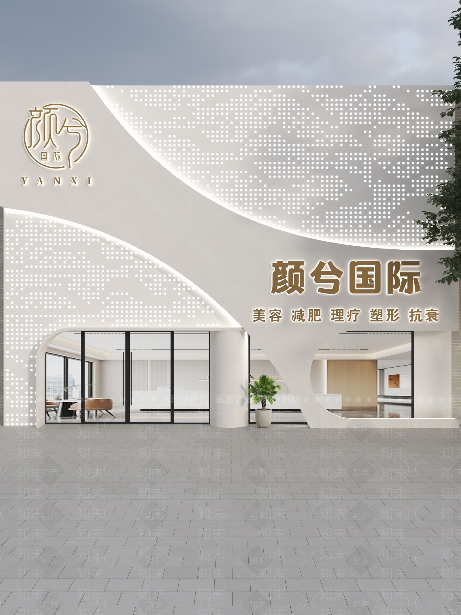 现代门头3D模型下载【ID:1191019886】