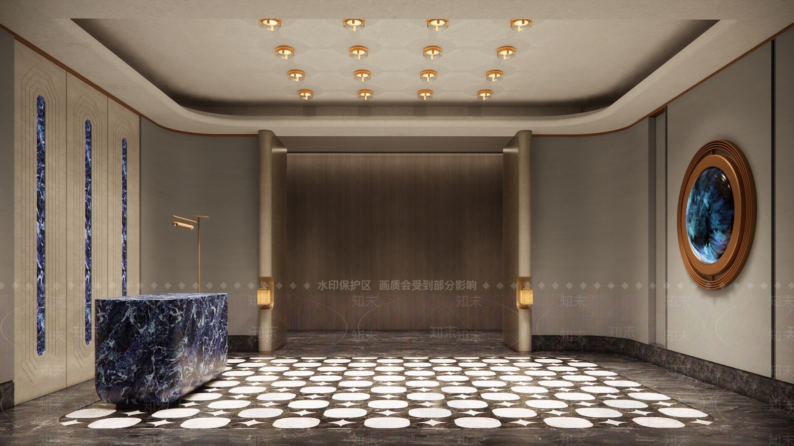 酒店大堂SU模型精品下载_SketchUp模型_知末网