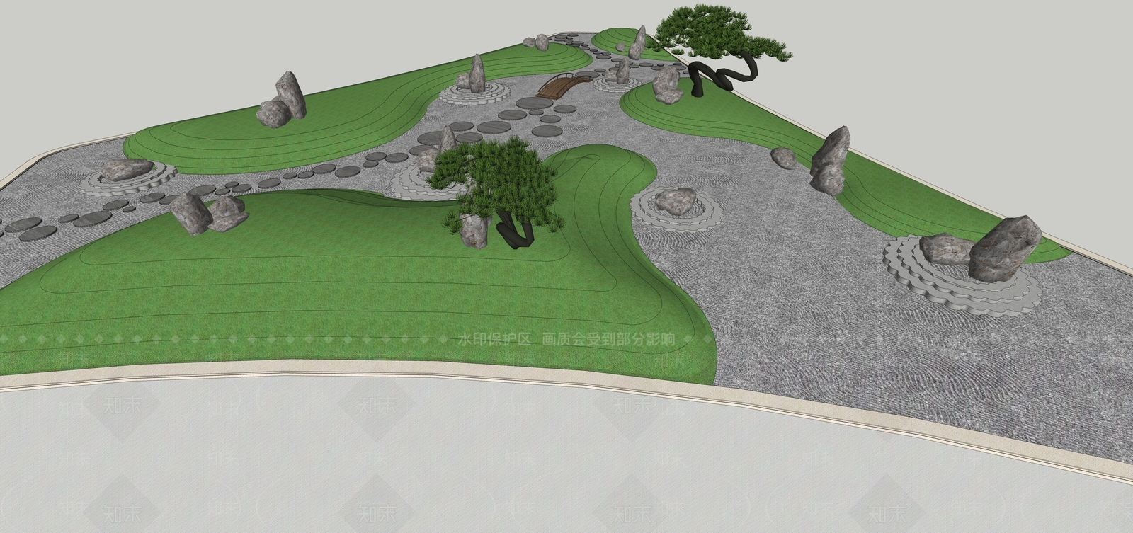 现代口袋公园SU模型下载【ID:1191025193】