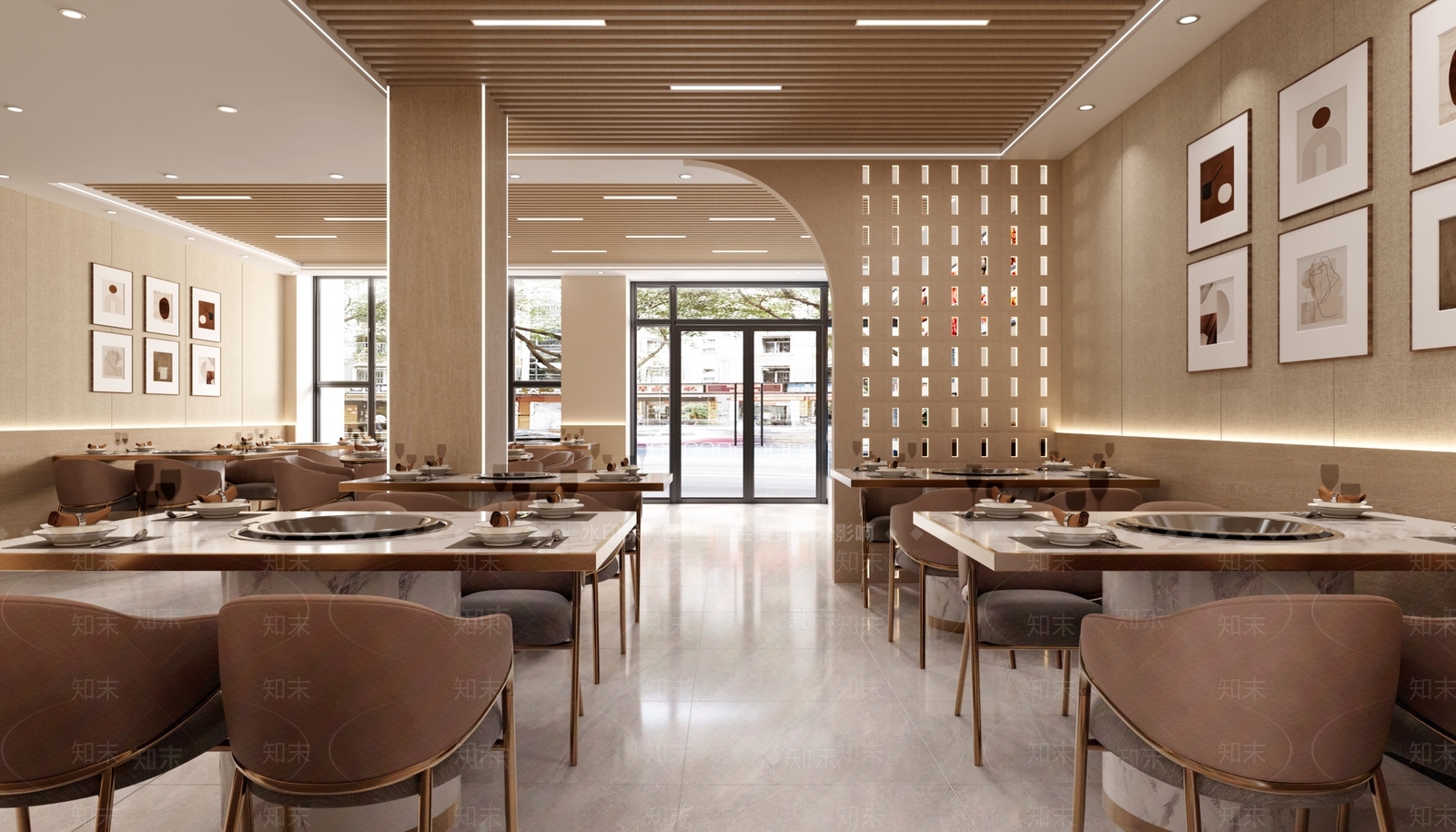 现代极简烧烤店3D模型下载【ID:1191027199】