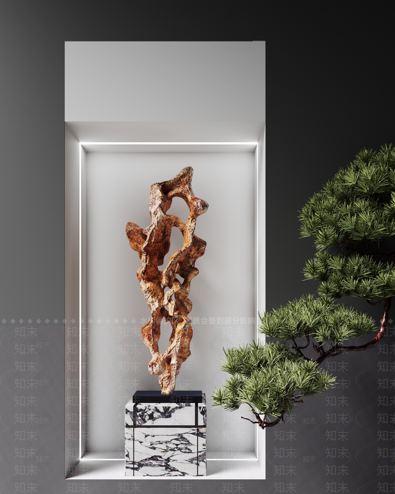 现代雕塑摆件3D模型下载【ID:1191039690】