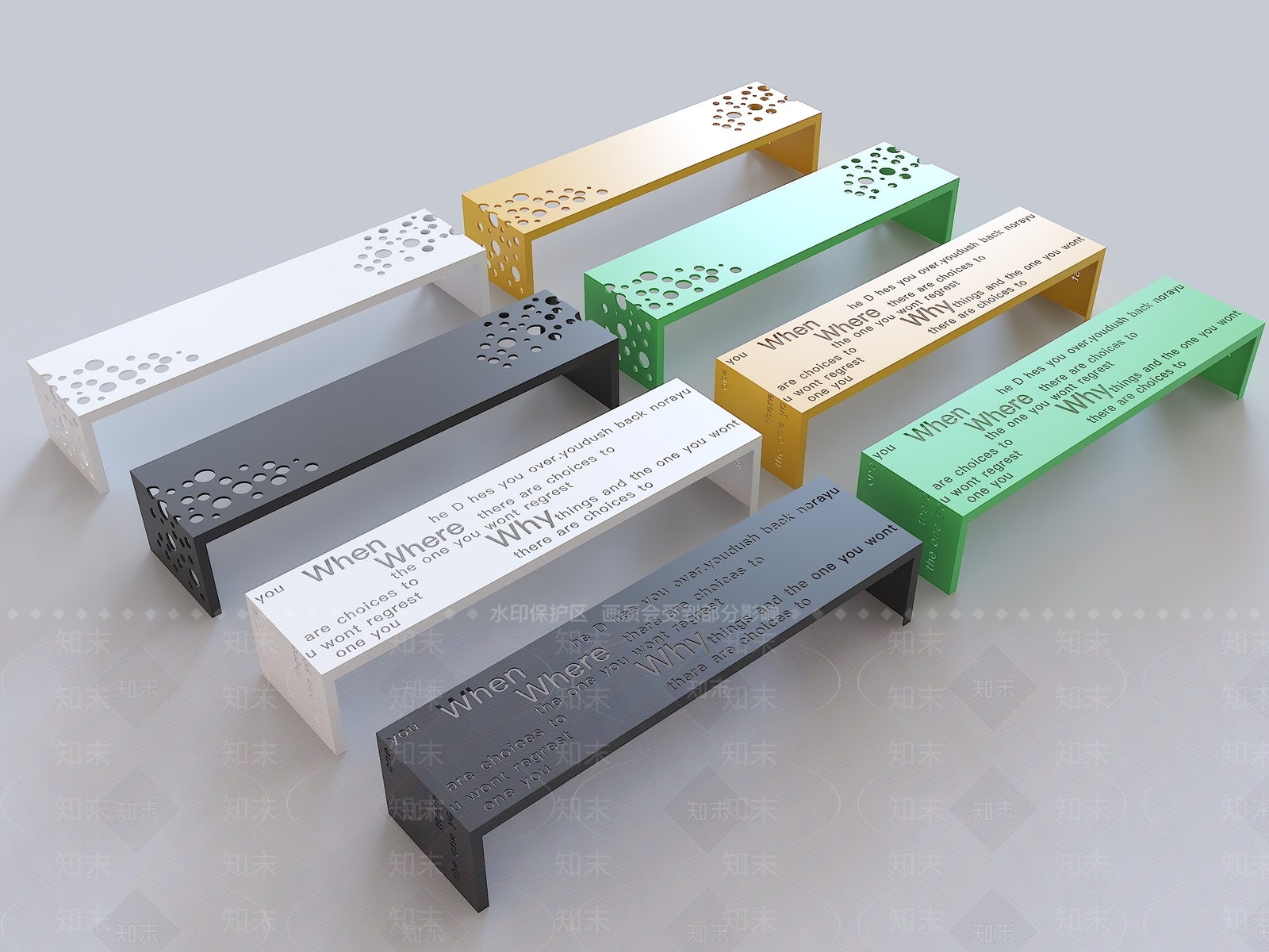 现代工业景观座椅3D模型下载【ID:1191040983】