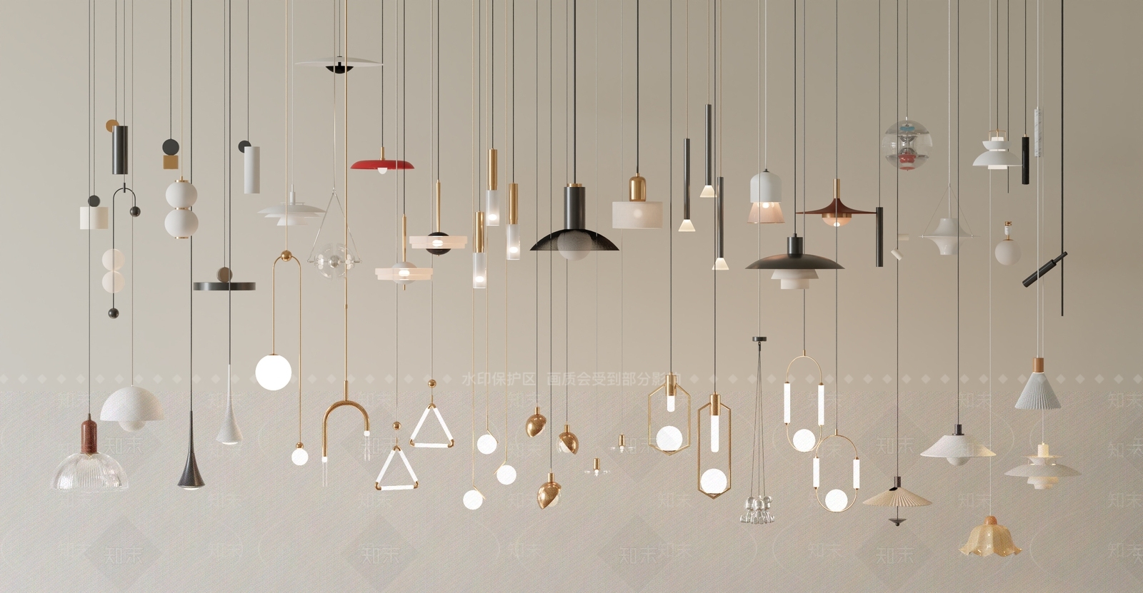 现代简约床头吊灯SU模型下载【ID:1191049863】