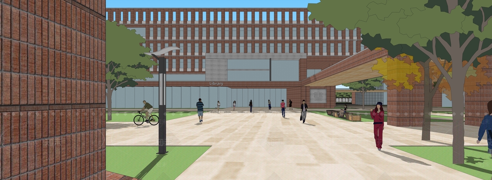 现代学校建筑SU模型下载【ID:1191051596】