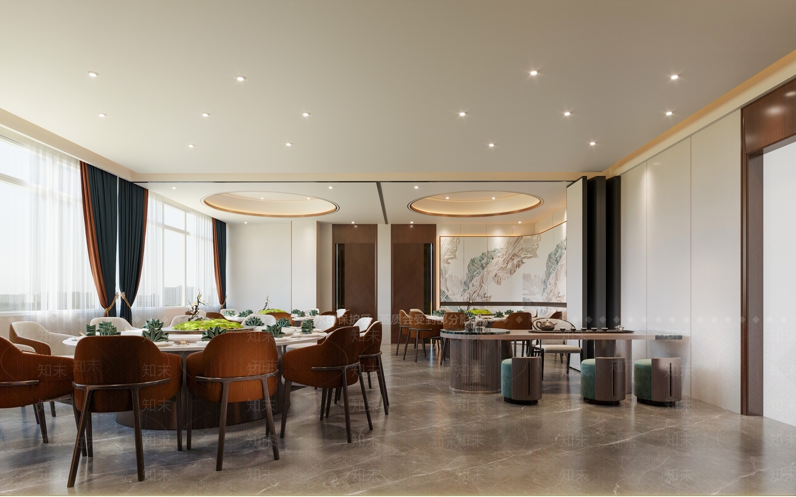 现代新中式包厢3D模型下载【ID:1191053581】