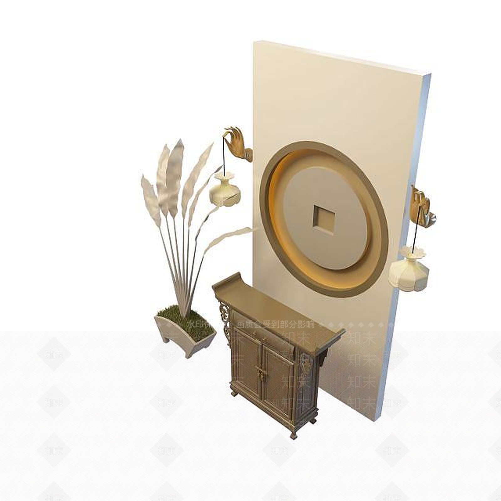 现代衣柜3D模型下载【ID:1199575283】