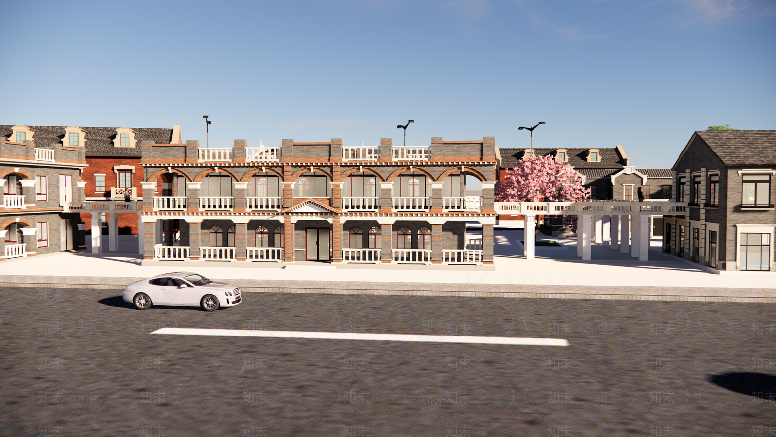 新中式古建筑SU模型下载【ID:1191062063】