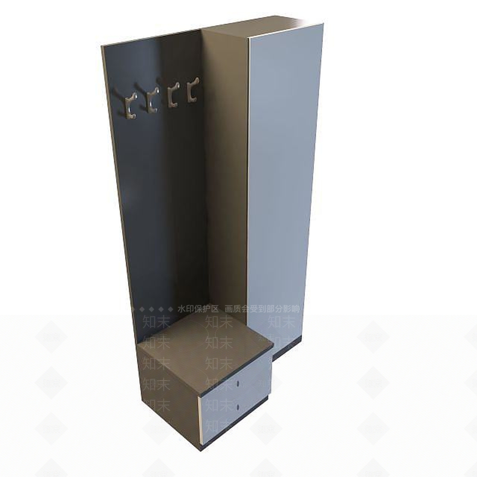 现代衣柜3D模型下载【ID:1199578637】