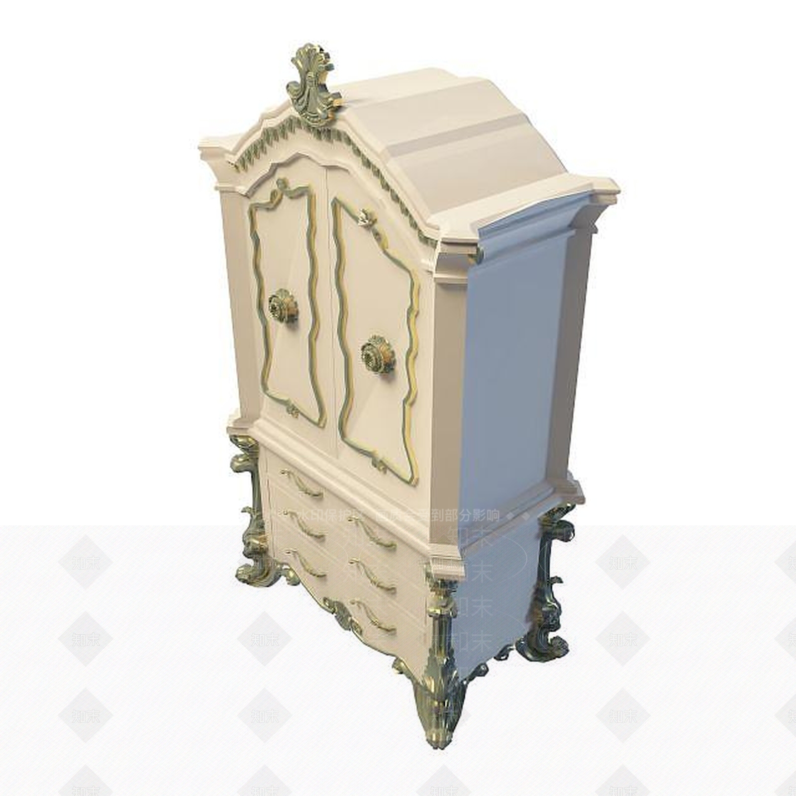现代衣柜3D模型下载【ID:1199574938】