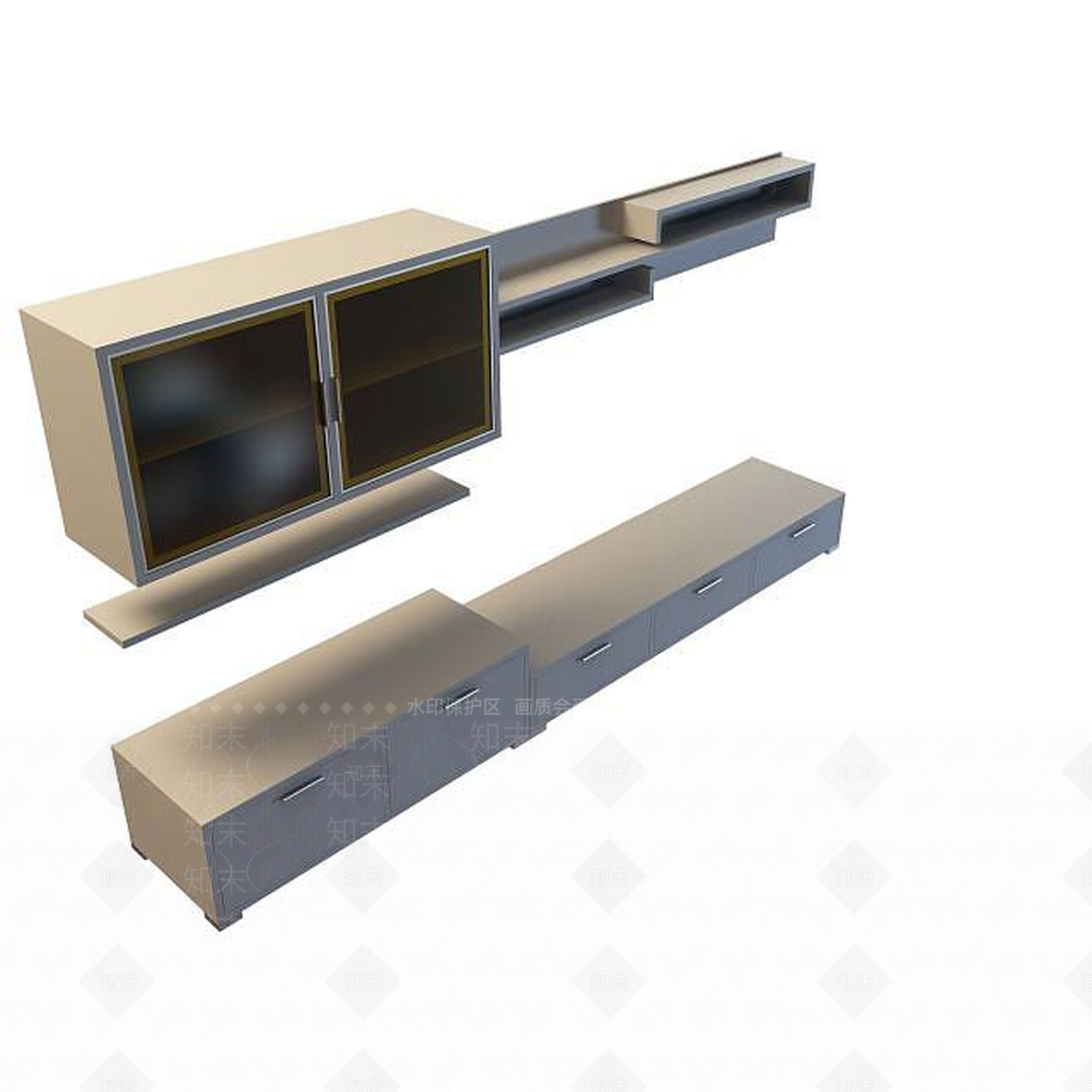 现代衣柜3D模型下载【ID:1199578451】