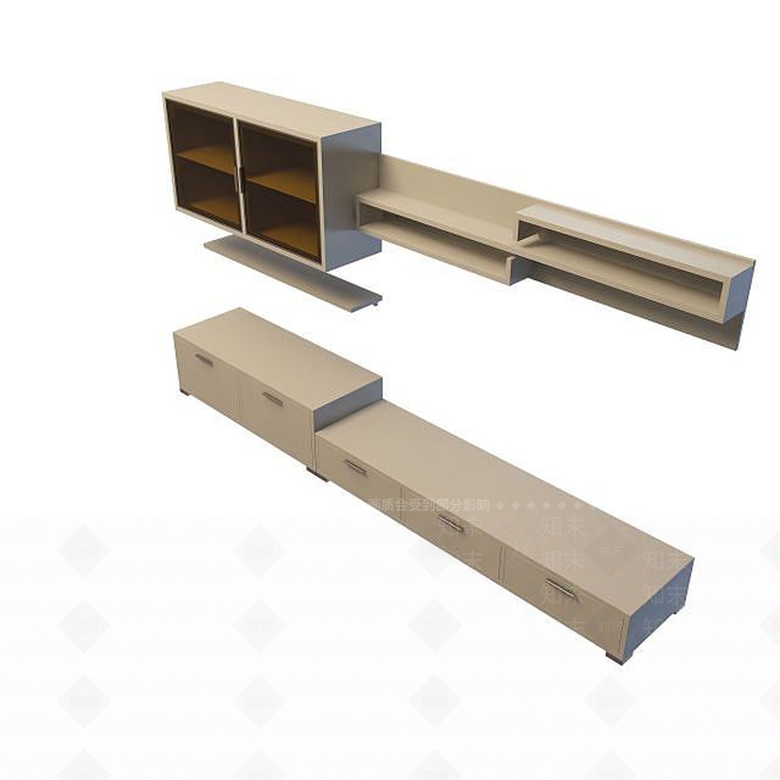 现代衣柜3D模型下载【ID:1199578451】