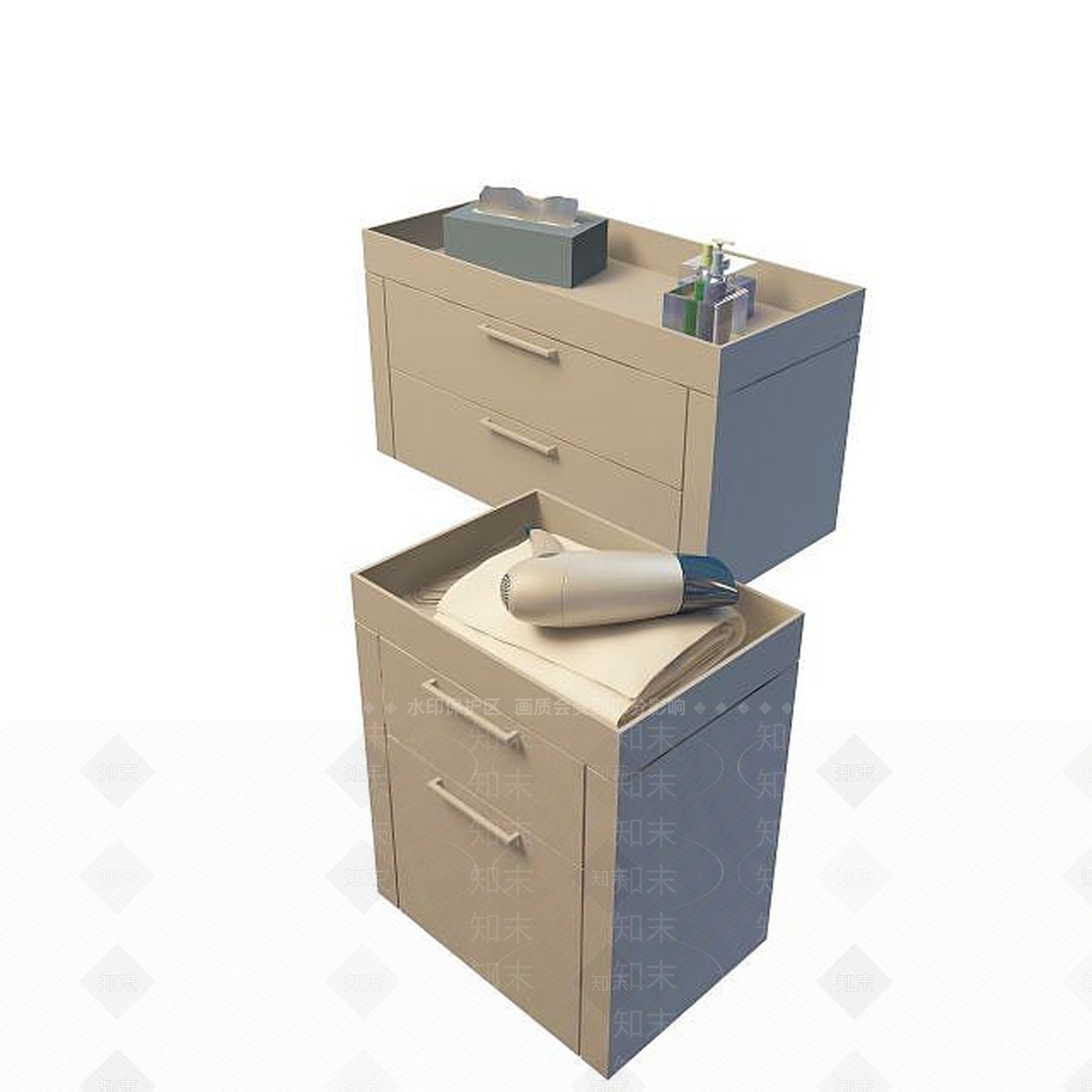 现代衣柜3D模型下载【ID:1199578379】