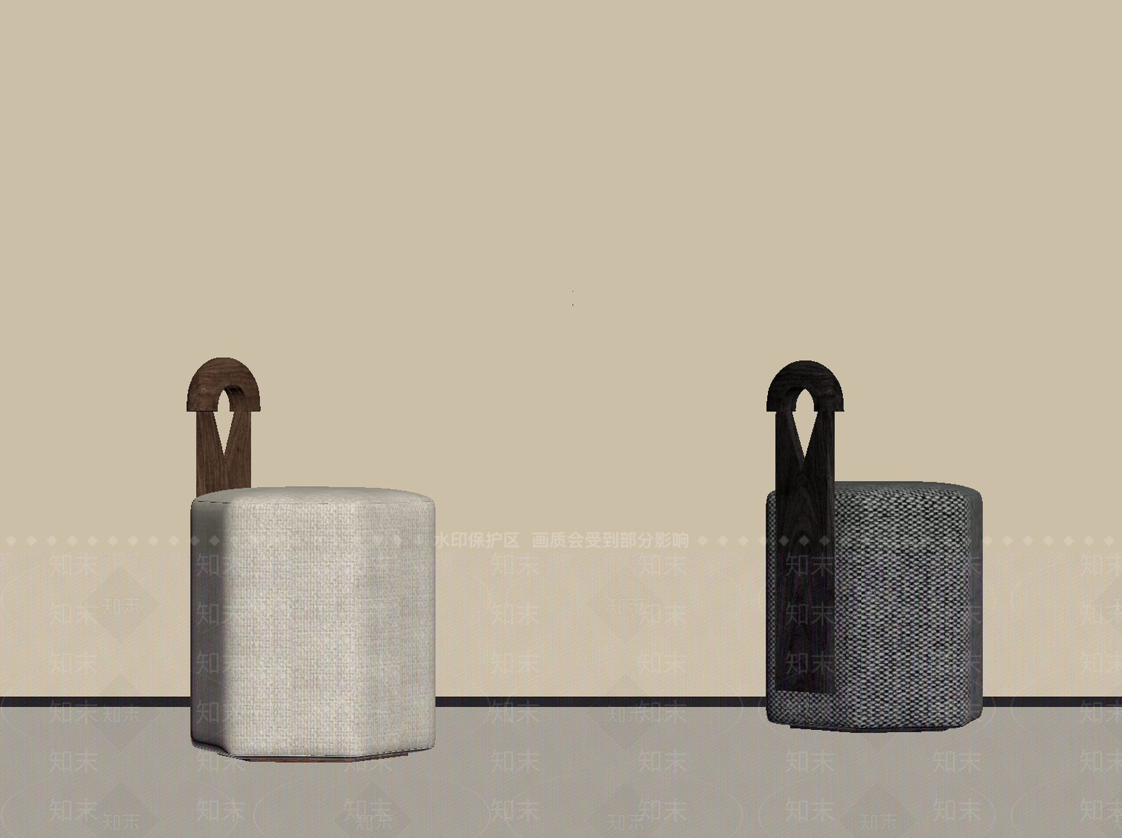 现代其他凳子SU模型下载【ID:1191063425】