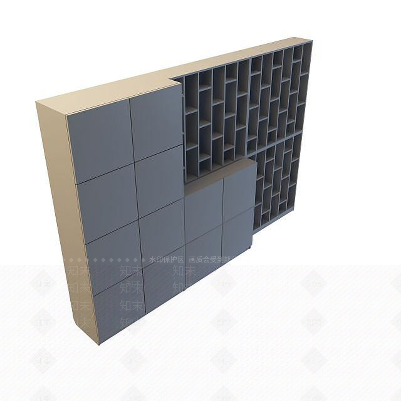 现代衣柜3D模型下载【ID:1199574922】