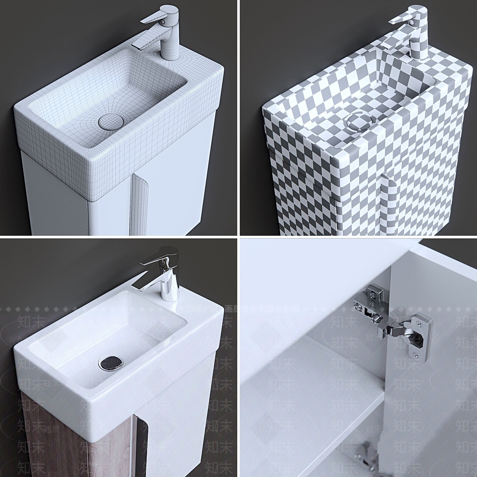 洗手台3D模型下载【ID:1191063859】