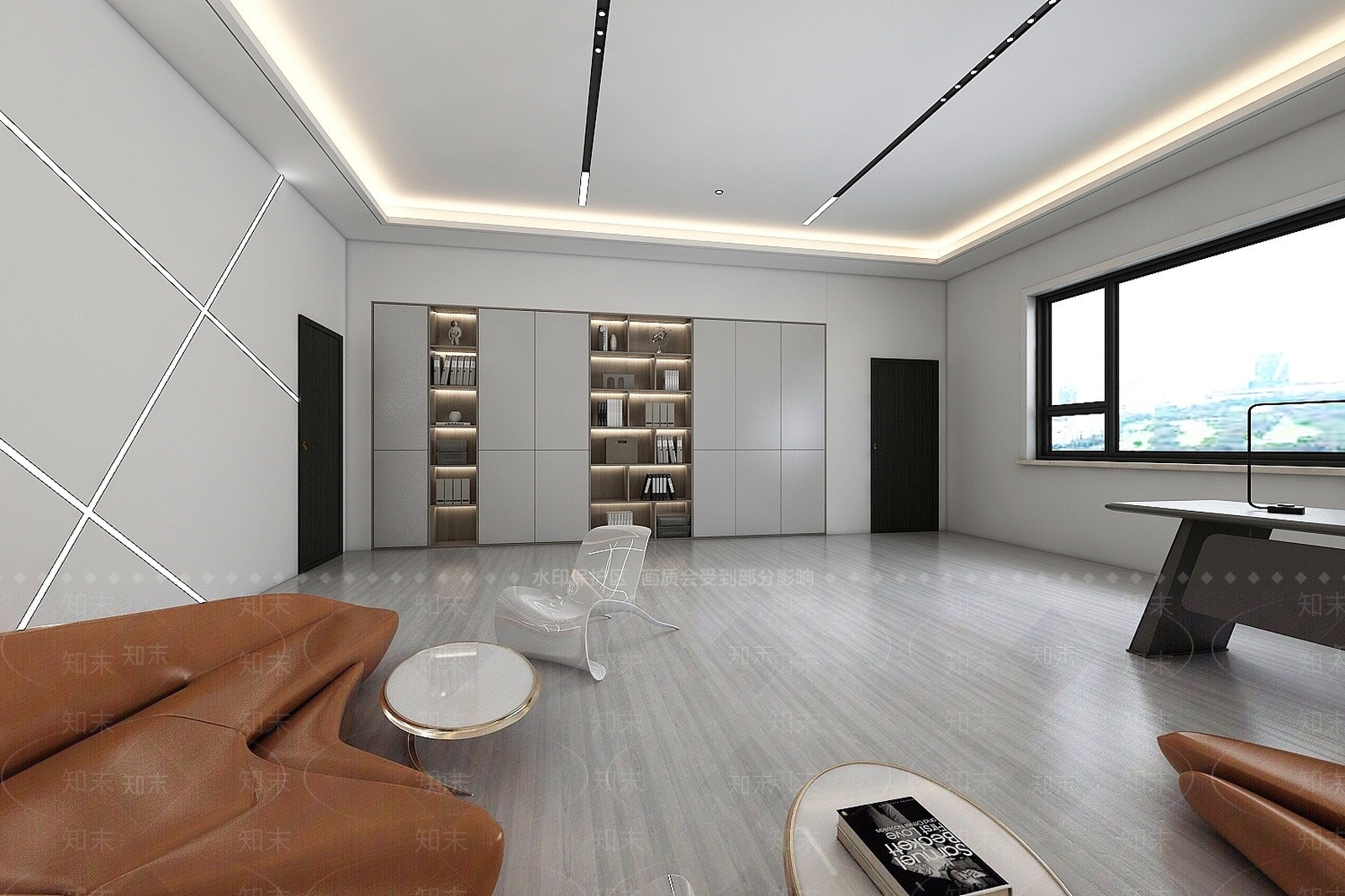 现代办公大厅3D模型下载【ID:1191063891】