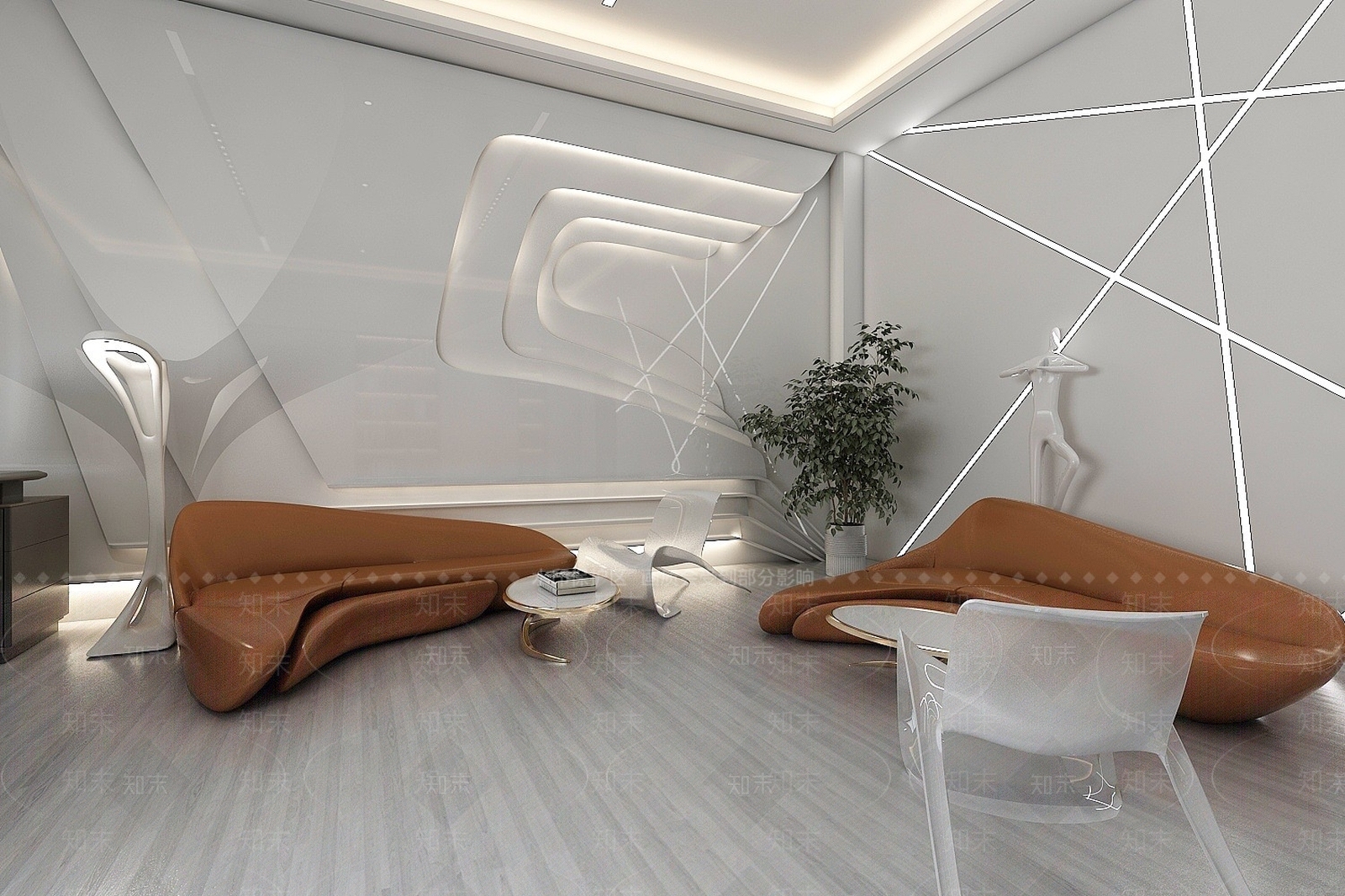 现代办公大厅3D模型下载【ID:1191063891】