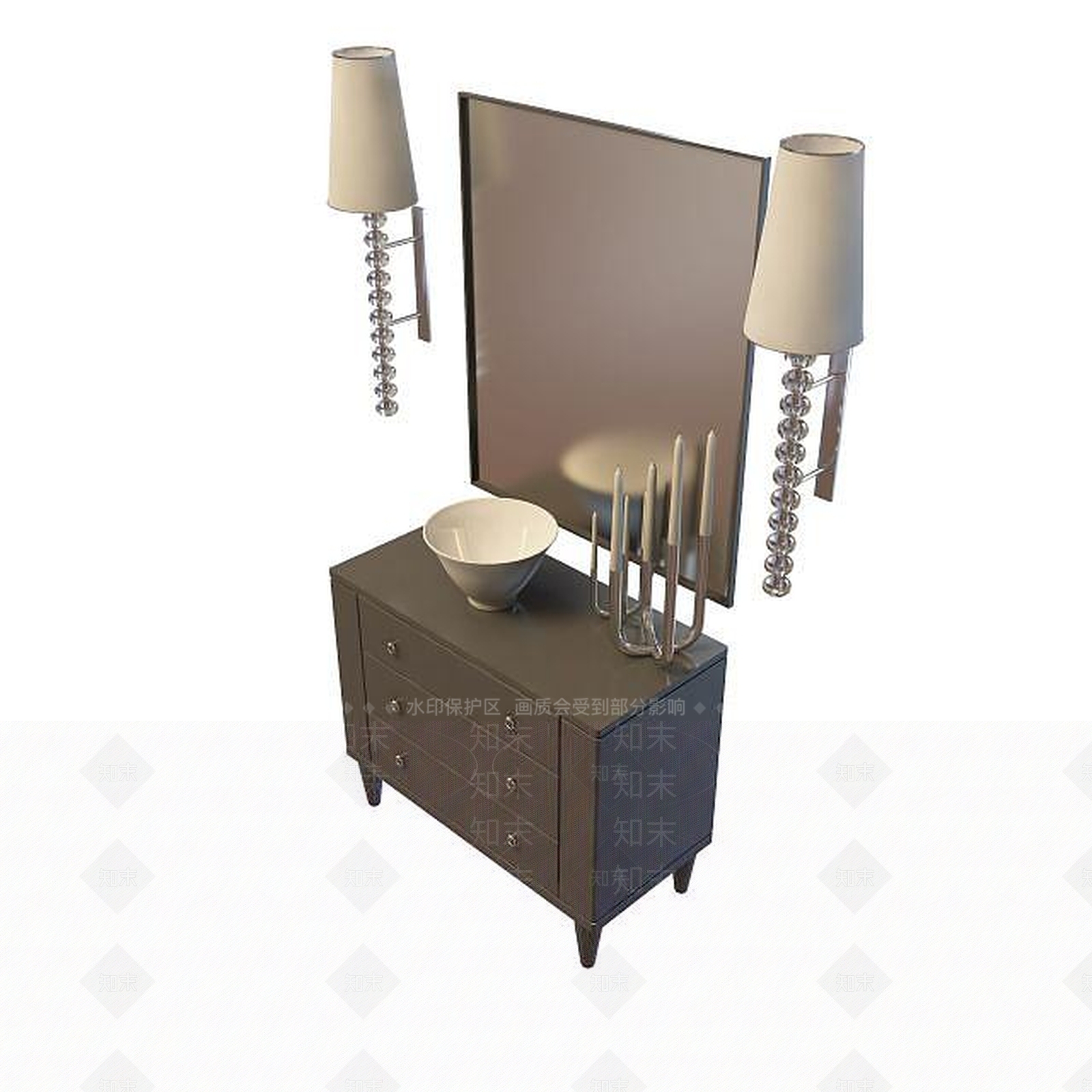 现代衣柜3D模型下载【ID:1199574825】