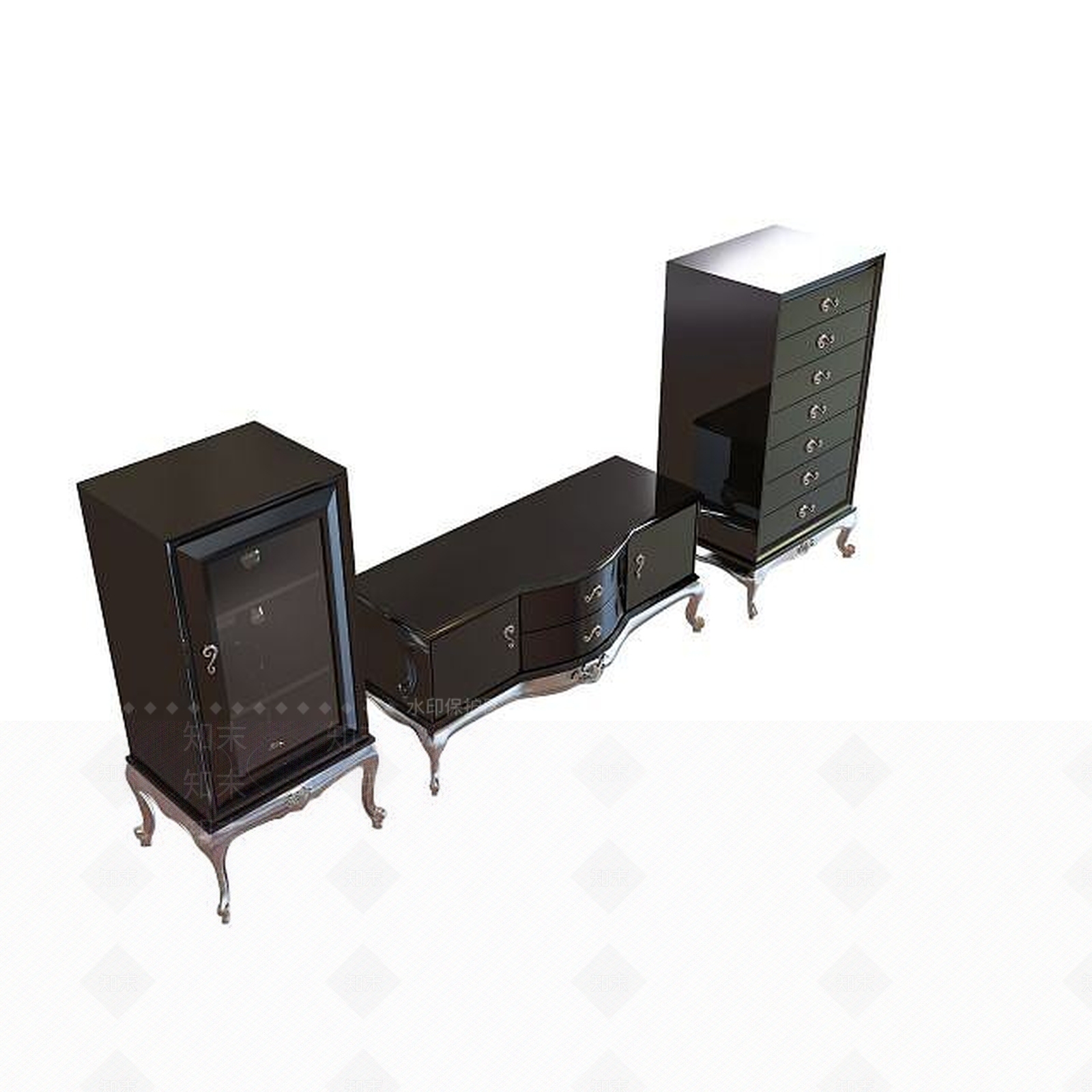 现代衣柜3D模型下载【ID:1199574832】