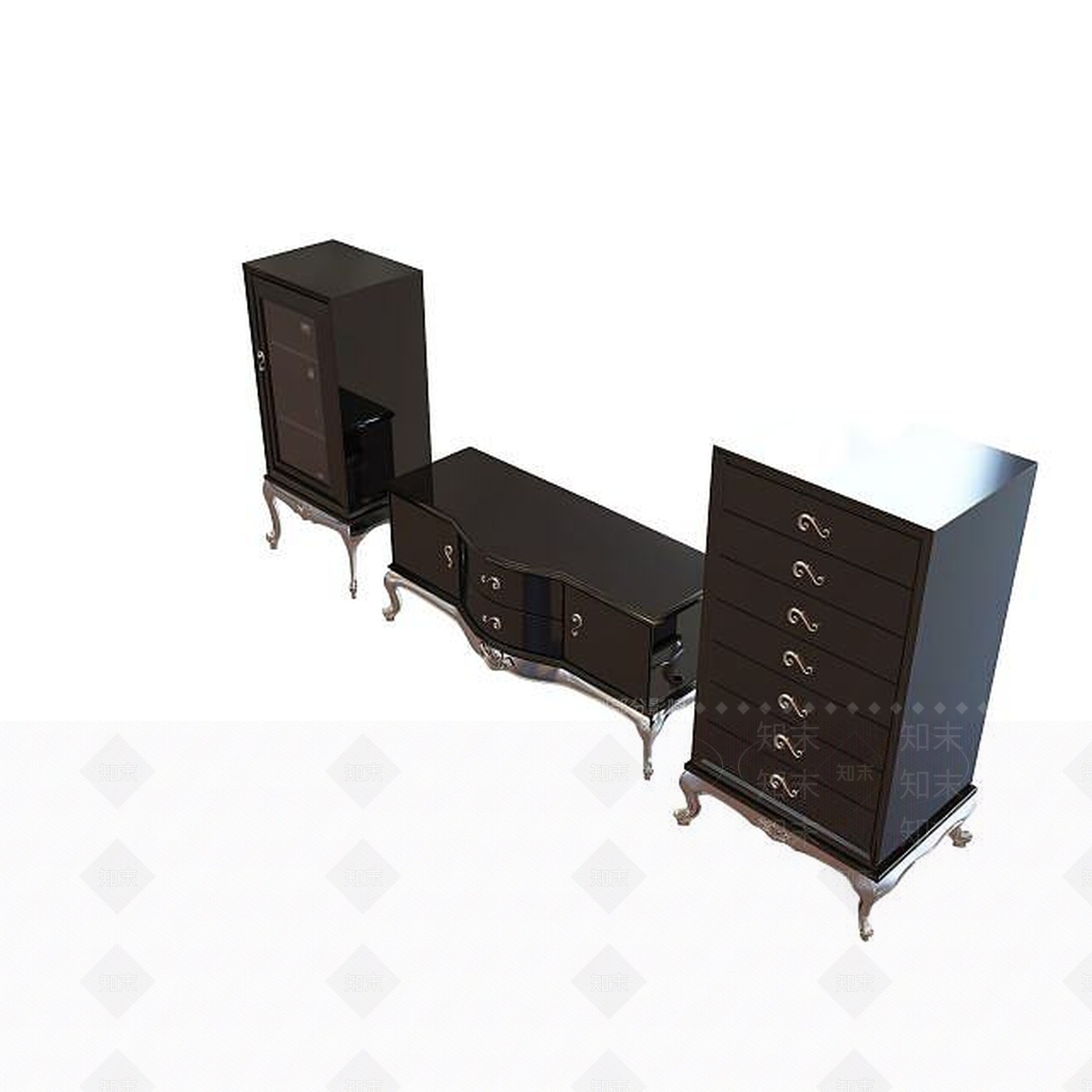 现代衣柜3D模型下载【ID:1199574832】