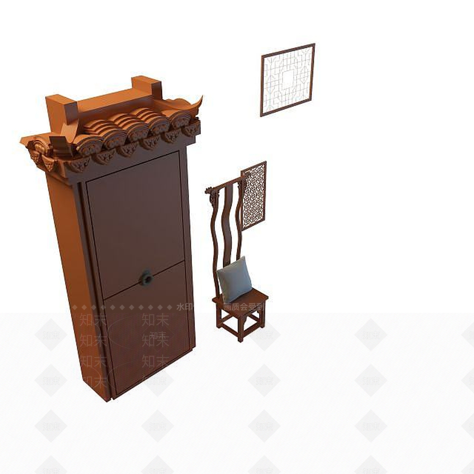 现代衣柜3D模型下载【ID:1199508566】