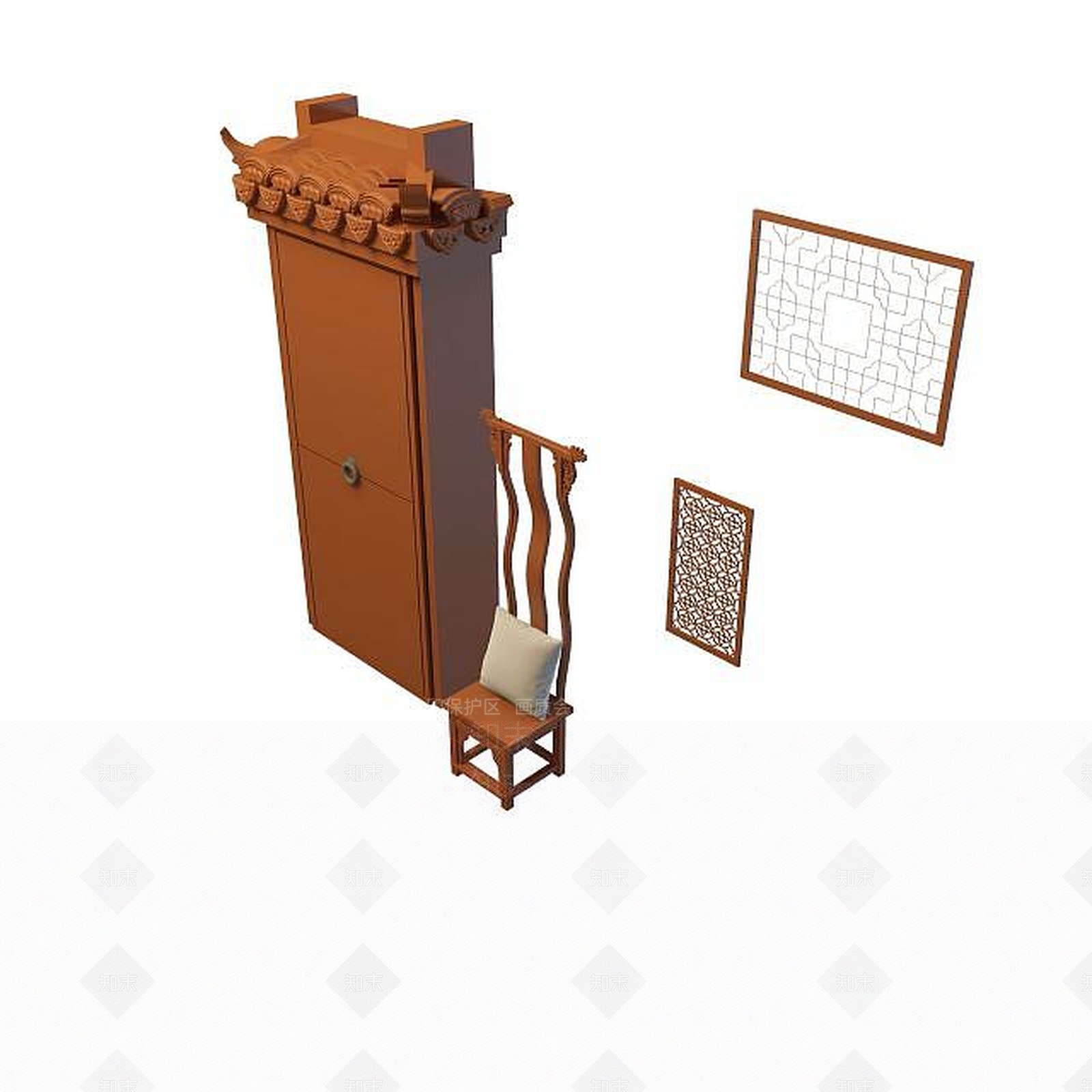 现代衣柜3D模型下载【ID:1199508566】