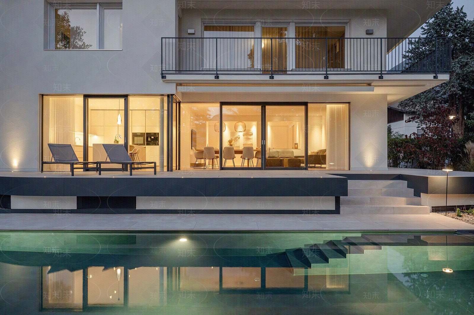 现代轻奢小区外景贴图下载【ID:1191070047】