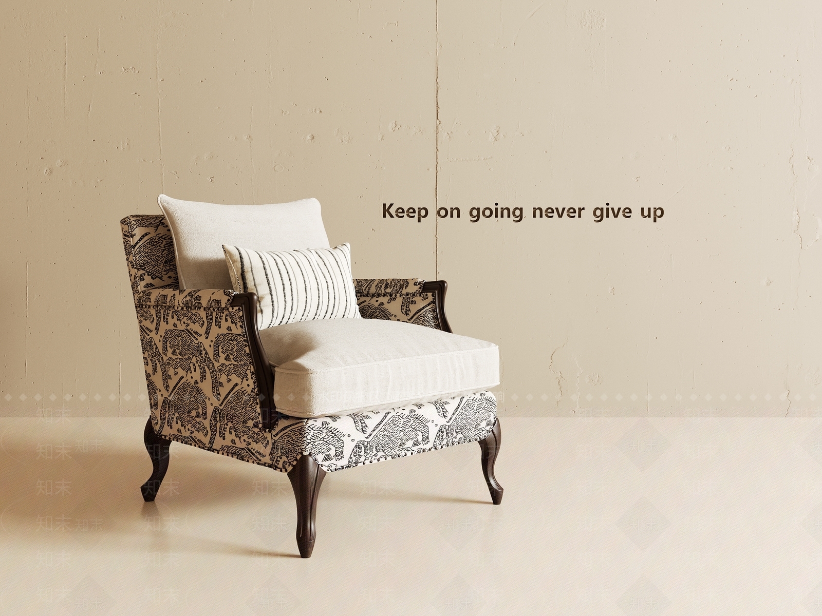 美式复古休闲椅3D模型下载【ID:1191070499】